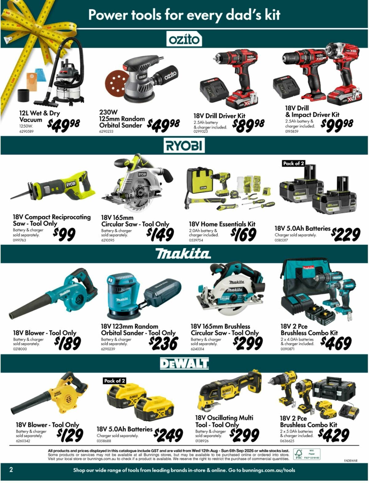 Bunnings Warehouse Catalogues from 12 August