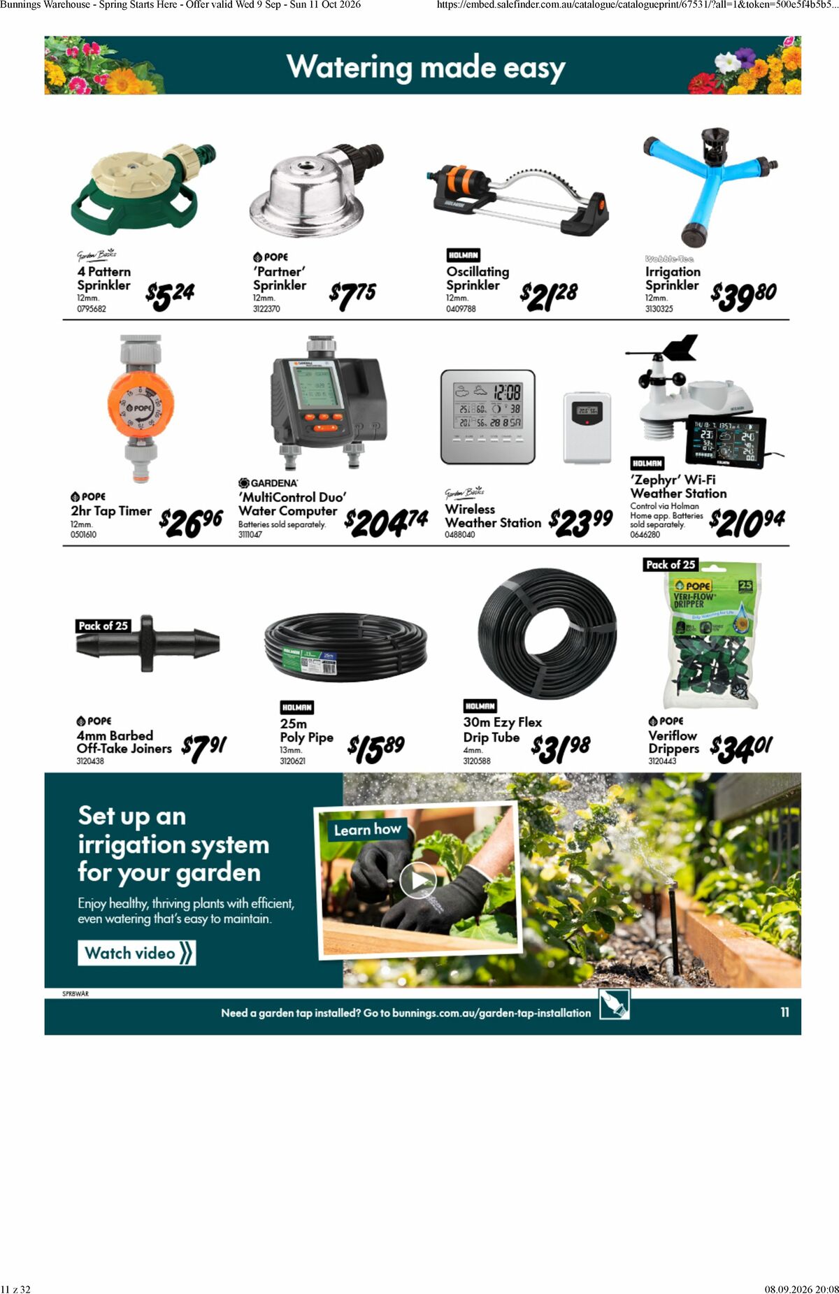 Bunnings Warehouse Catalogues from 9 September
