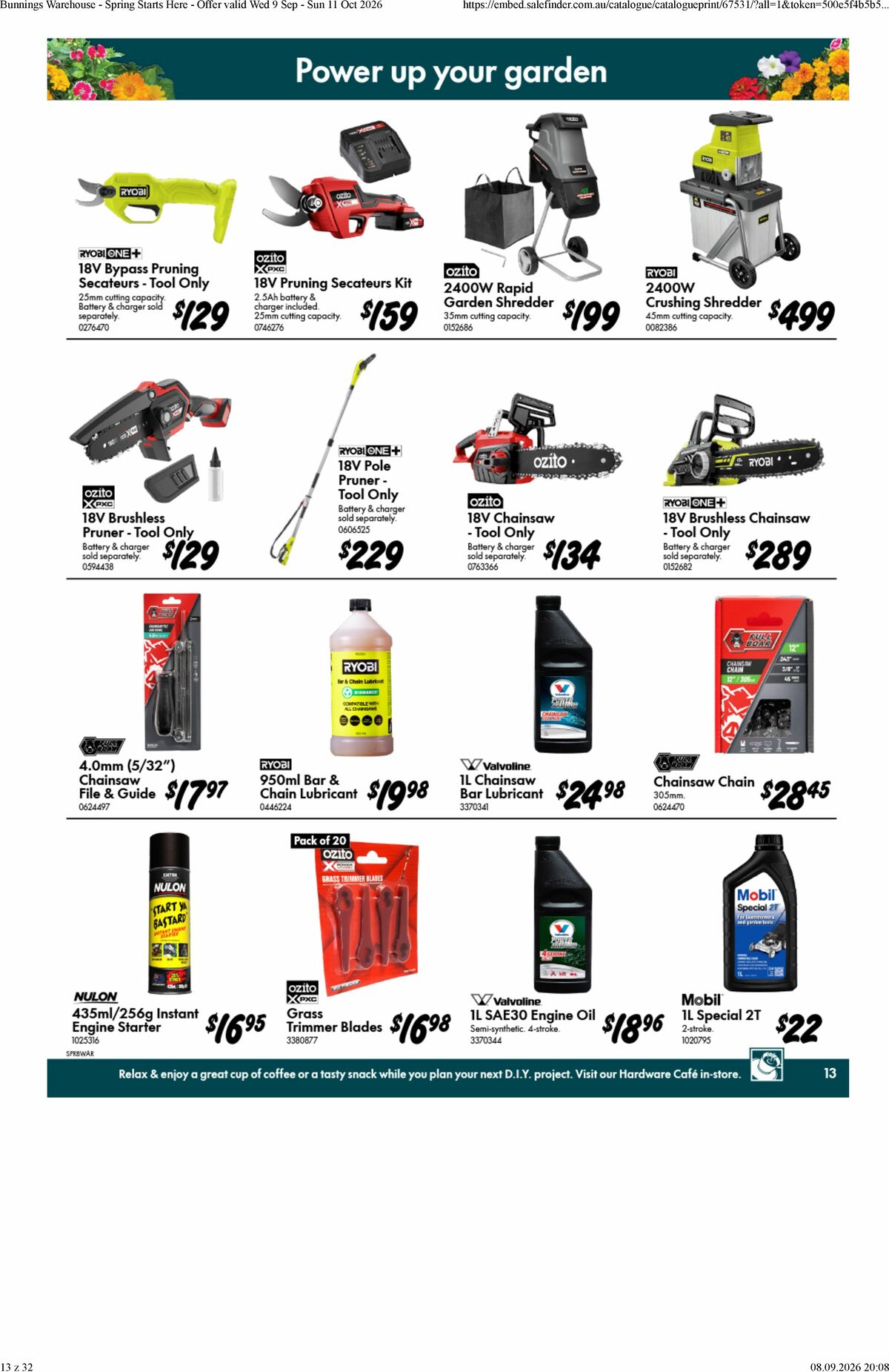 Bunnings Warehouse Catalogues from 9 September