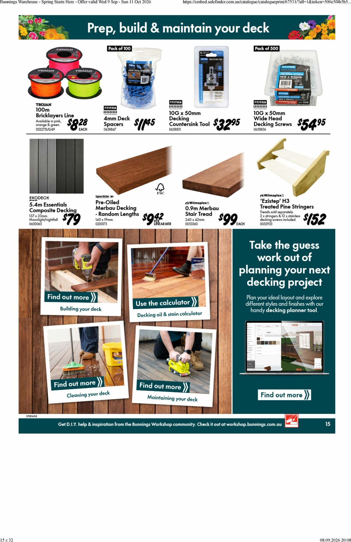 Bunnings Warehouse Catalogues from 9 September