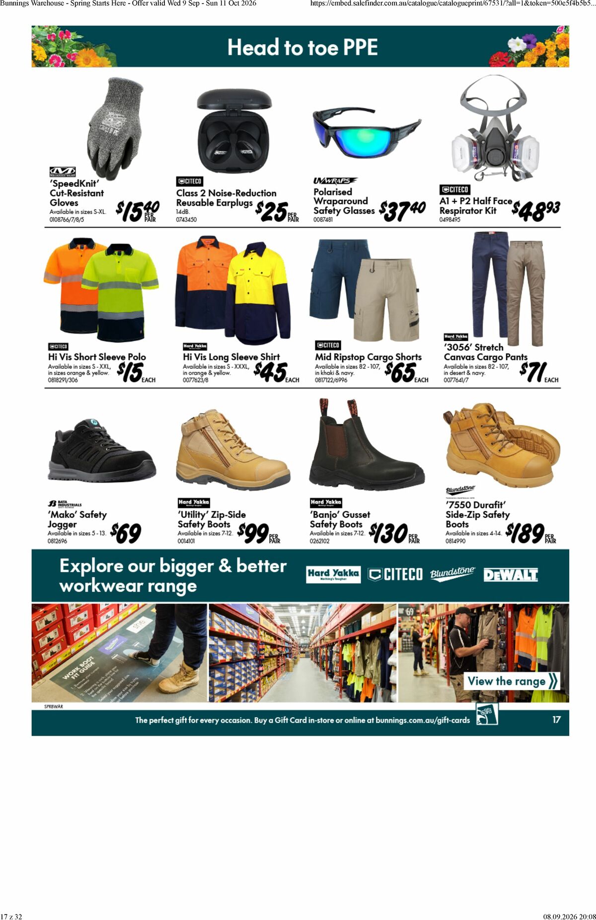 Bunnings Warehouse Catalogues from 9 September