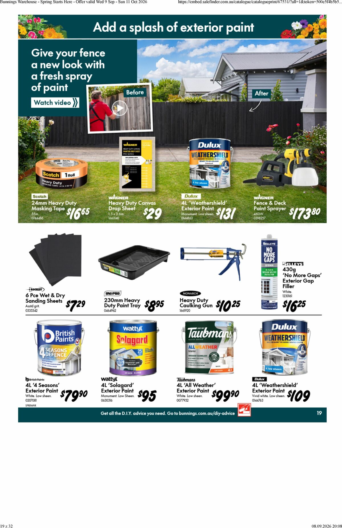 Bunnings Warehouse Catalogues from 9 September