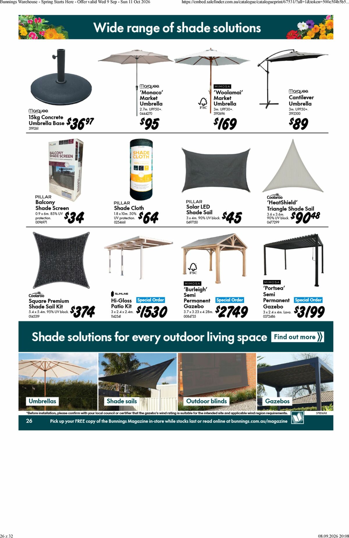 Bunnings Warehouse Catalogues from 9 September