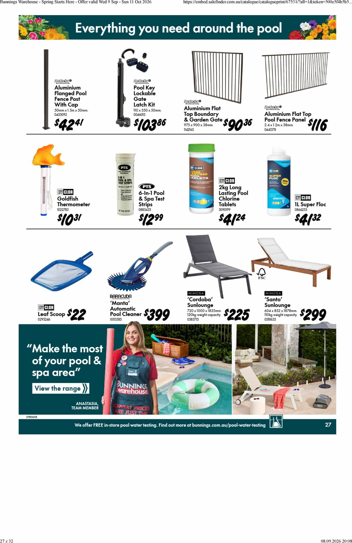 Bunnings Warehouse Catalogues from 9 September