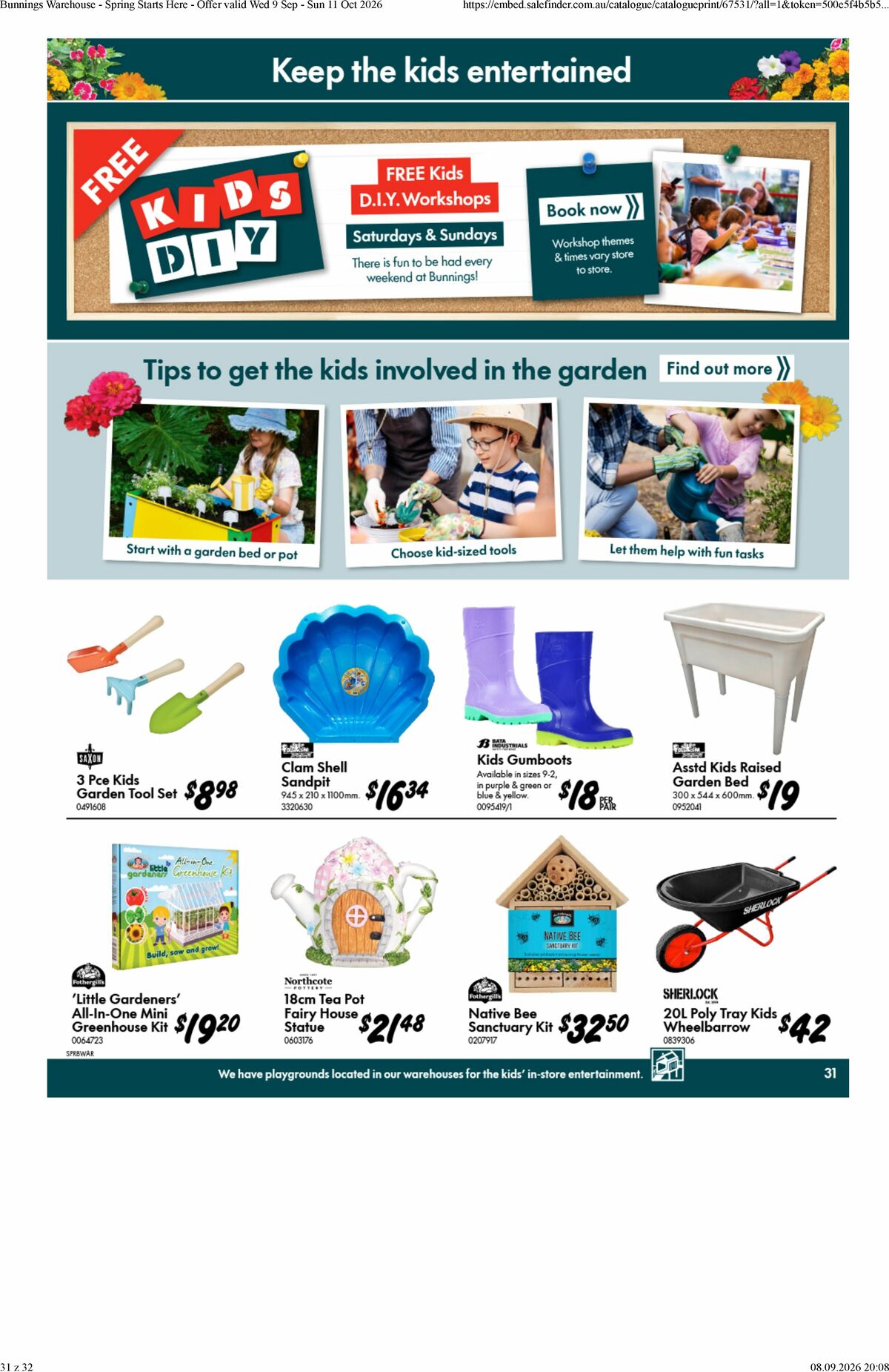Bunnings Warehouse Catalogues from 9 September