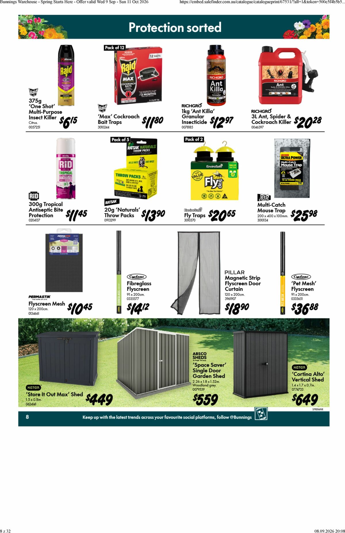Bunnings Warehouse Catalogues from 9 September