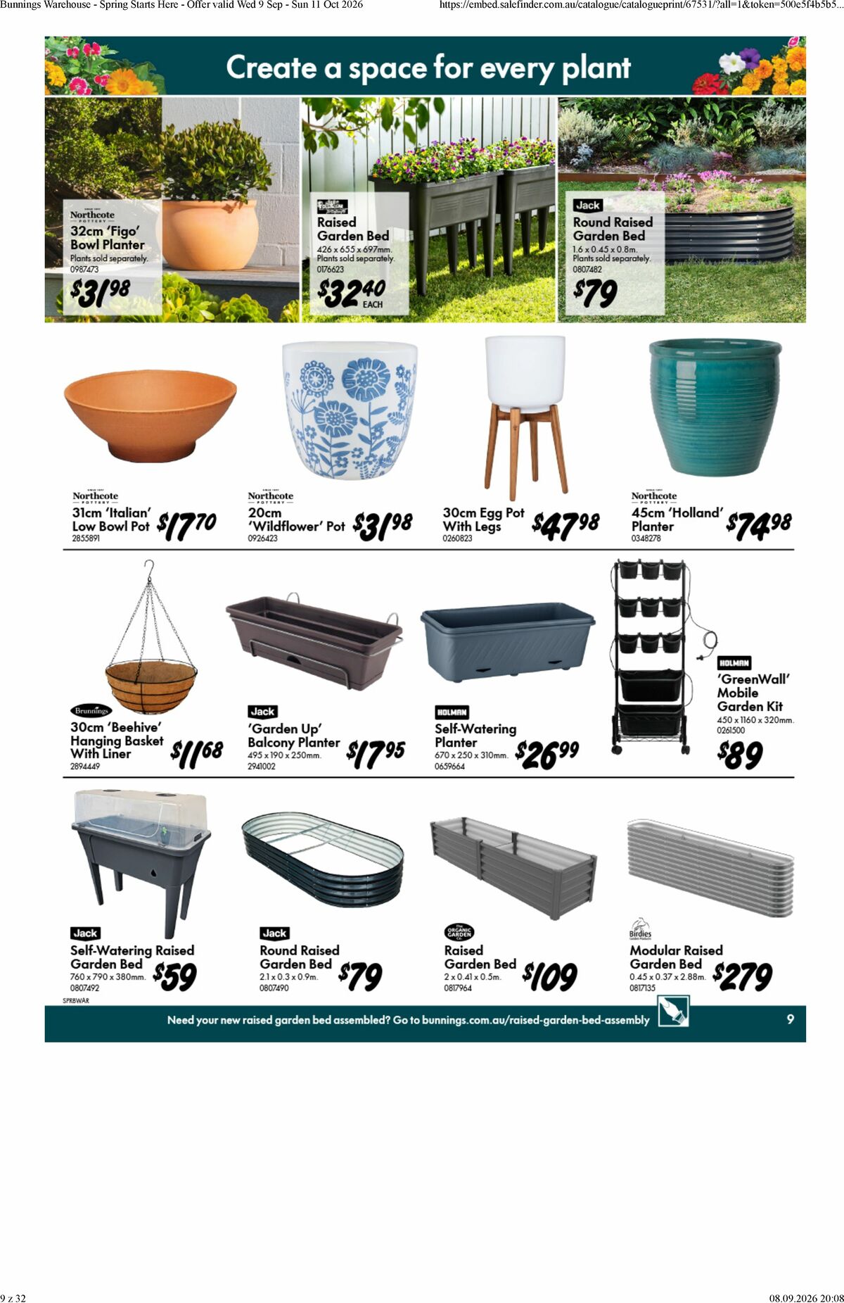 Bunnings Warehouse Catalogues from 9 September