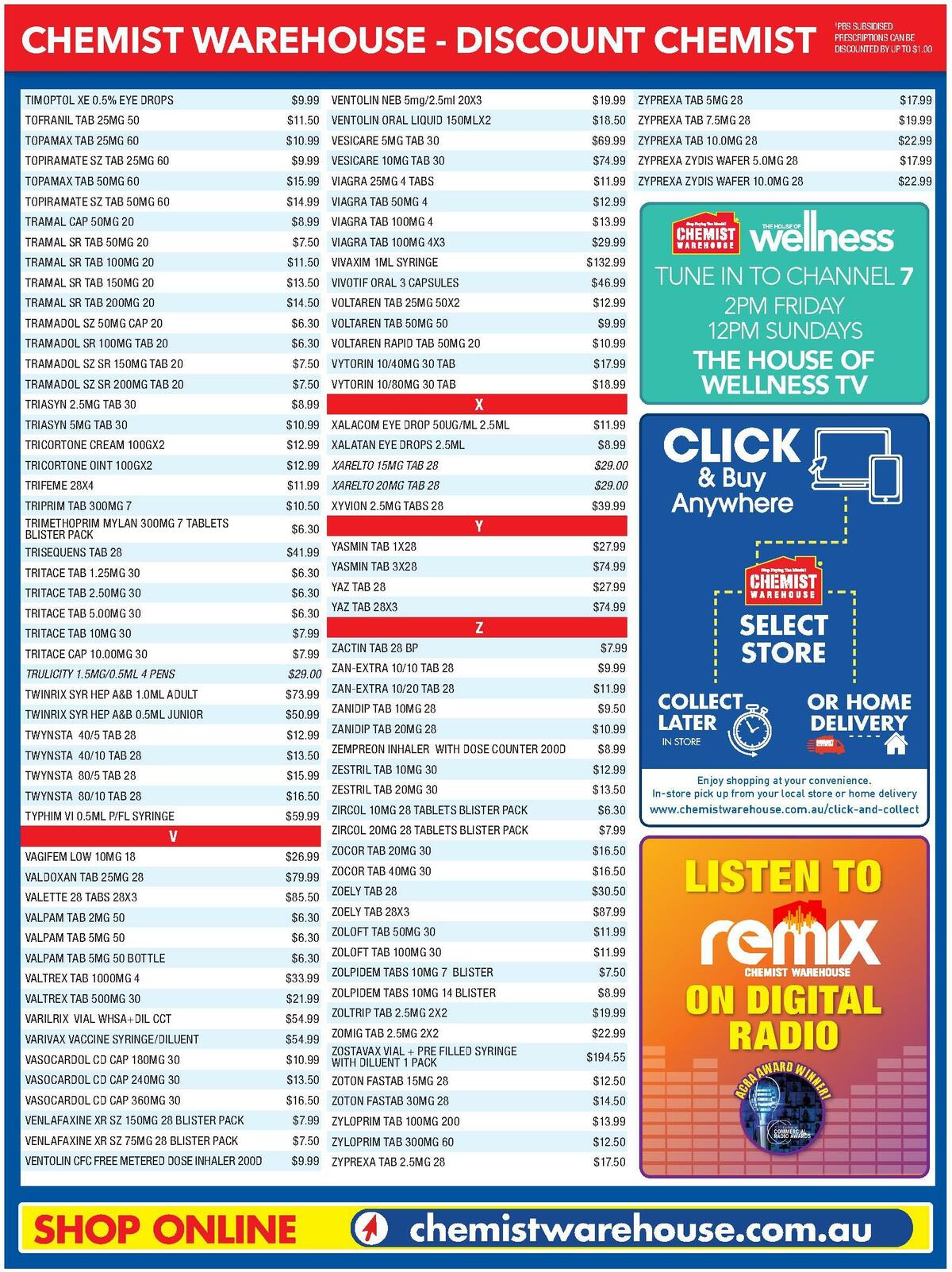 Chemist Warehouse Discounted! Prescriptions Catalogues from 4 April