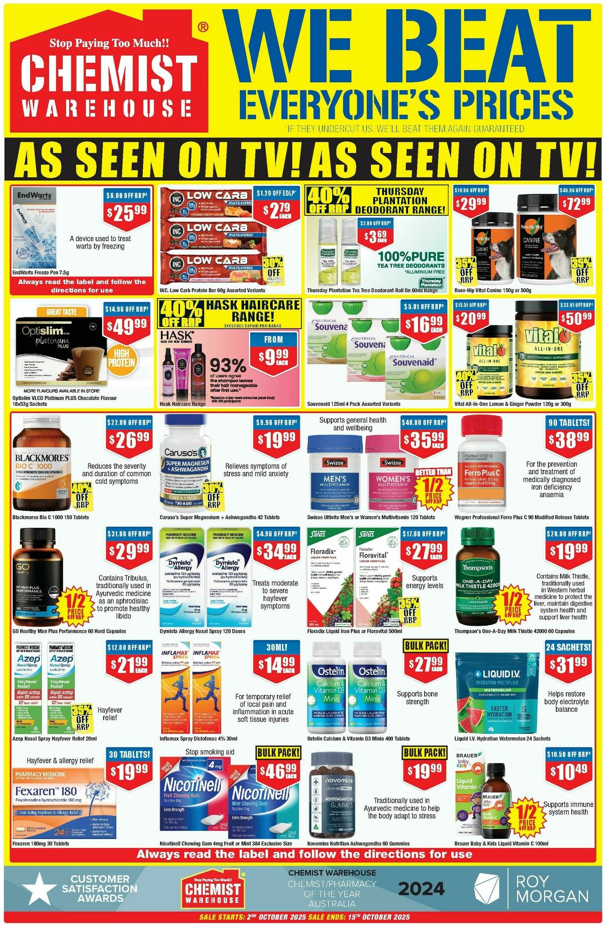 Chemist Warehouse Catalogues from 2 October