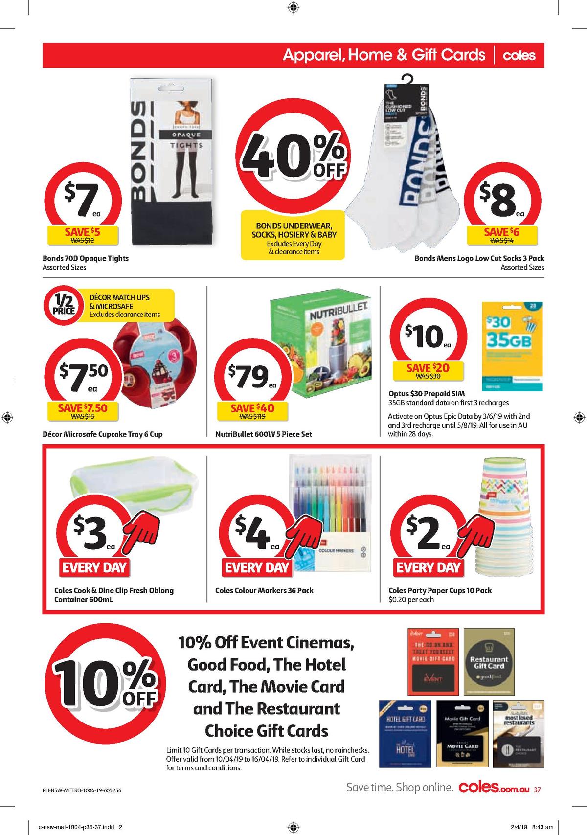 Coles Catalogues from 10 April