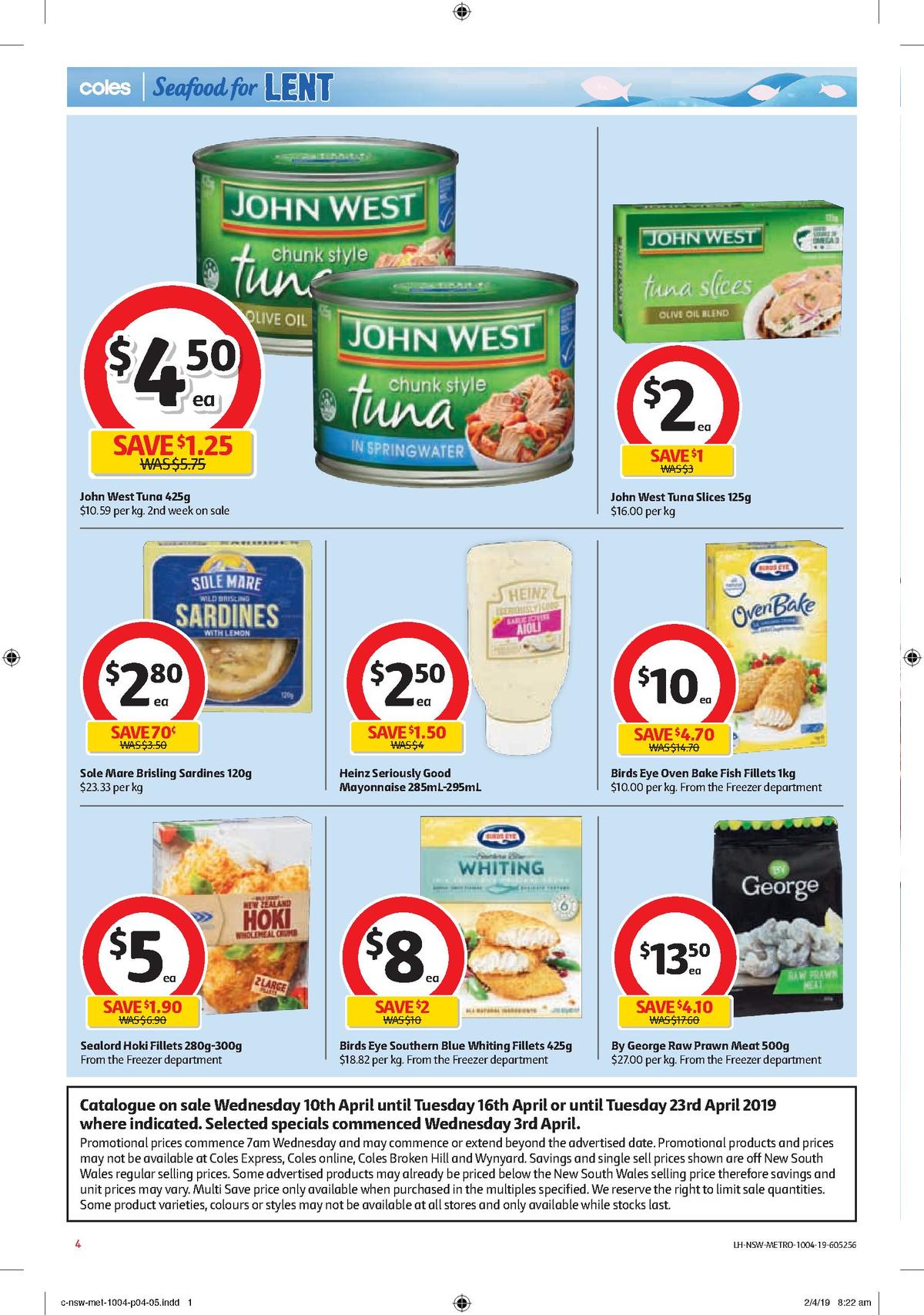 Coles Catalogues from 10 April