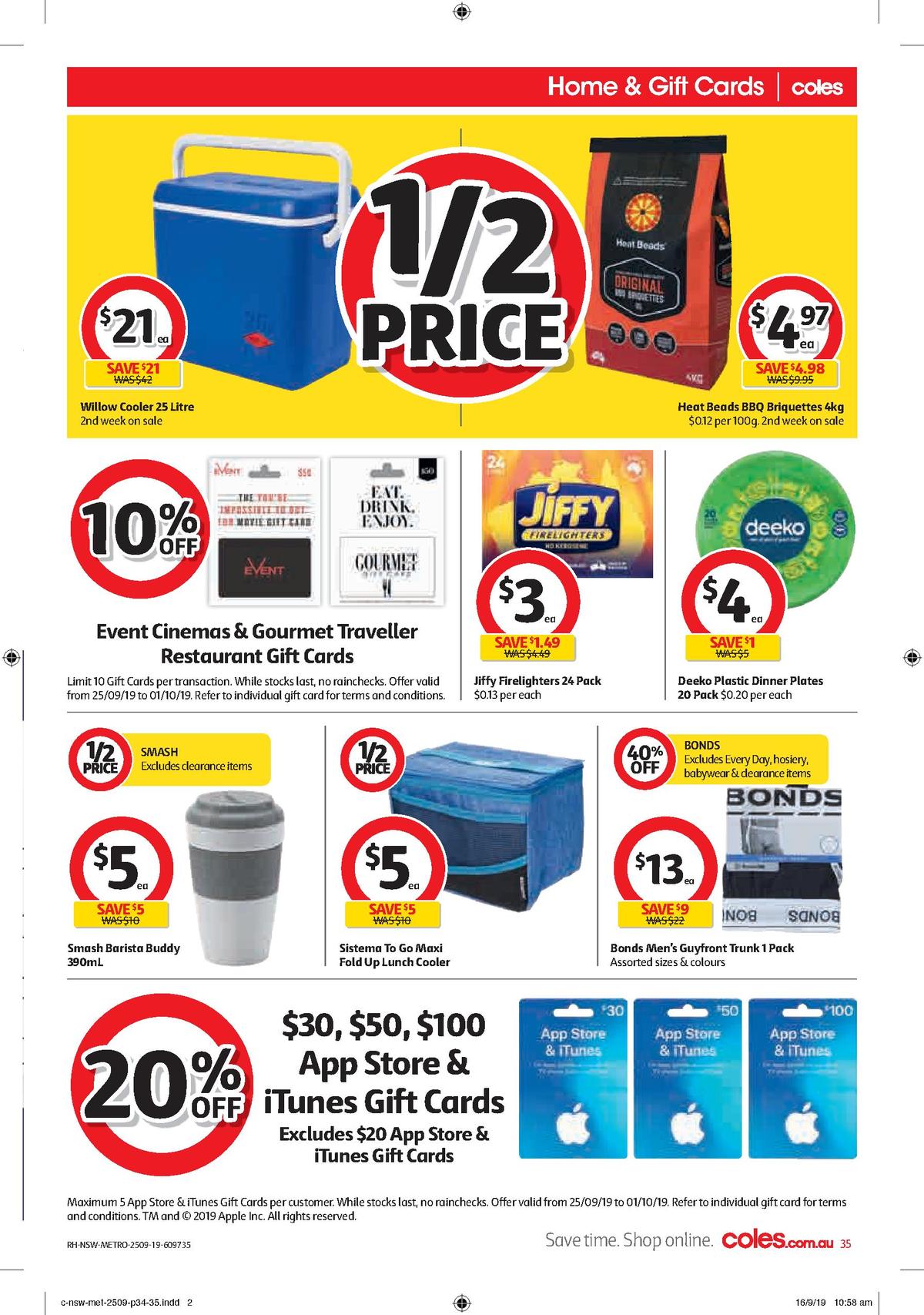 Coles Catalogues from 25 September