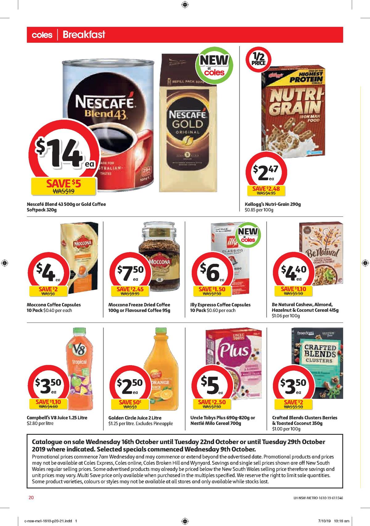Coles Catalogues from 16 October