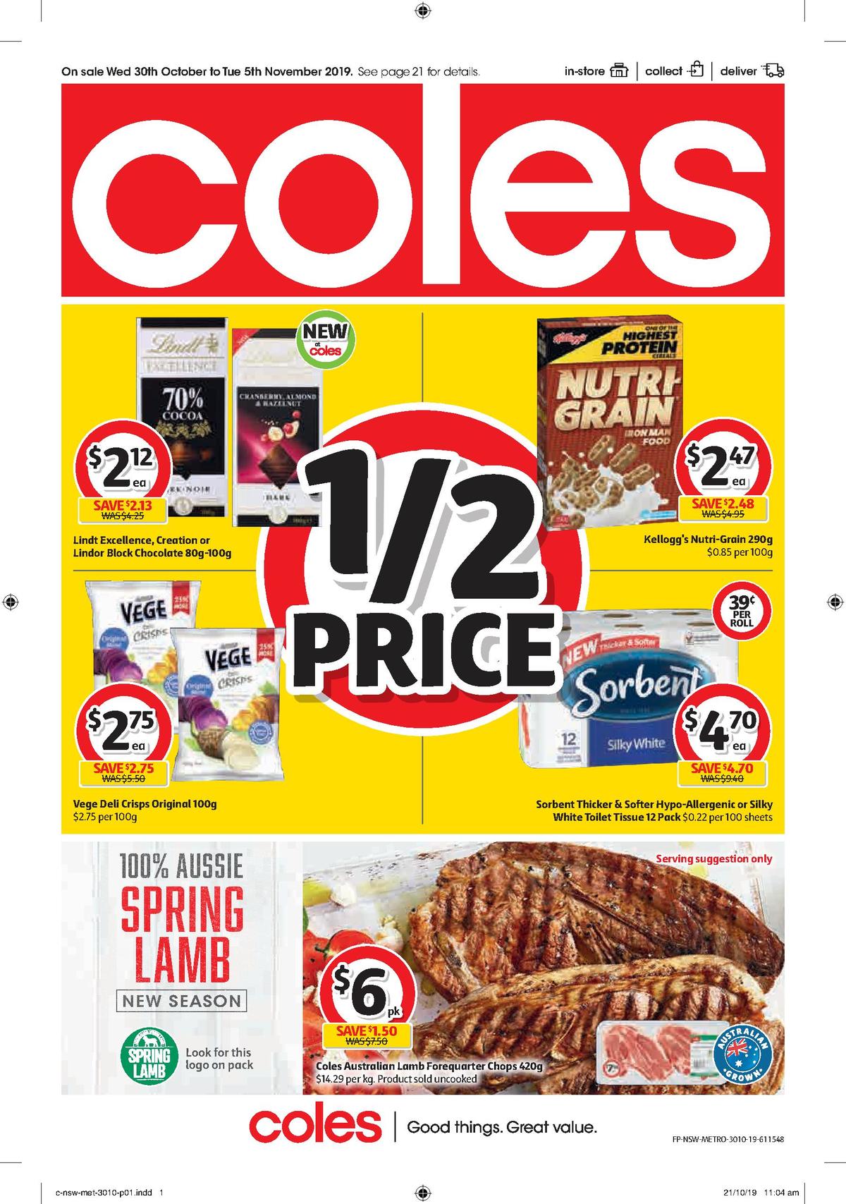 Coles Catalogues from 30 October