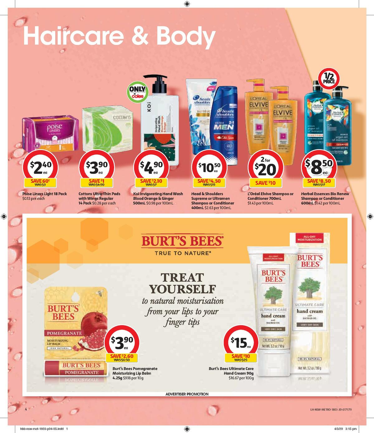 Coles Health & Beauty Catalogues from 18 March