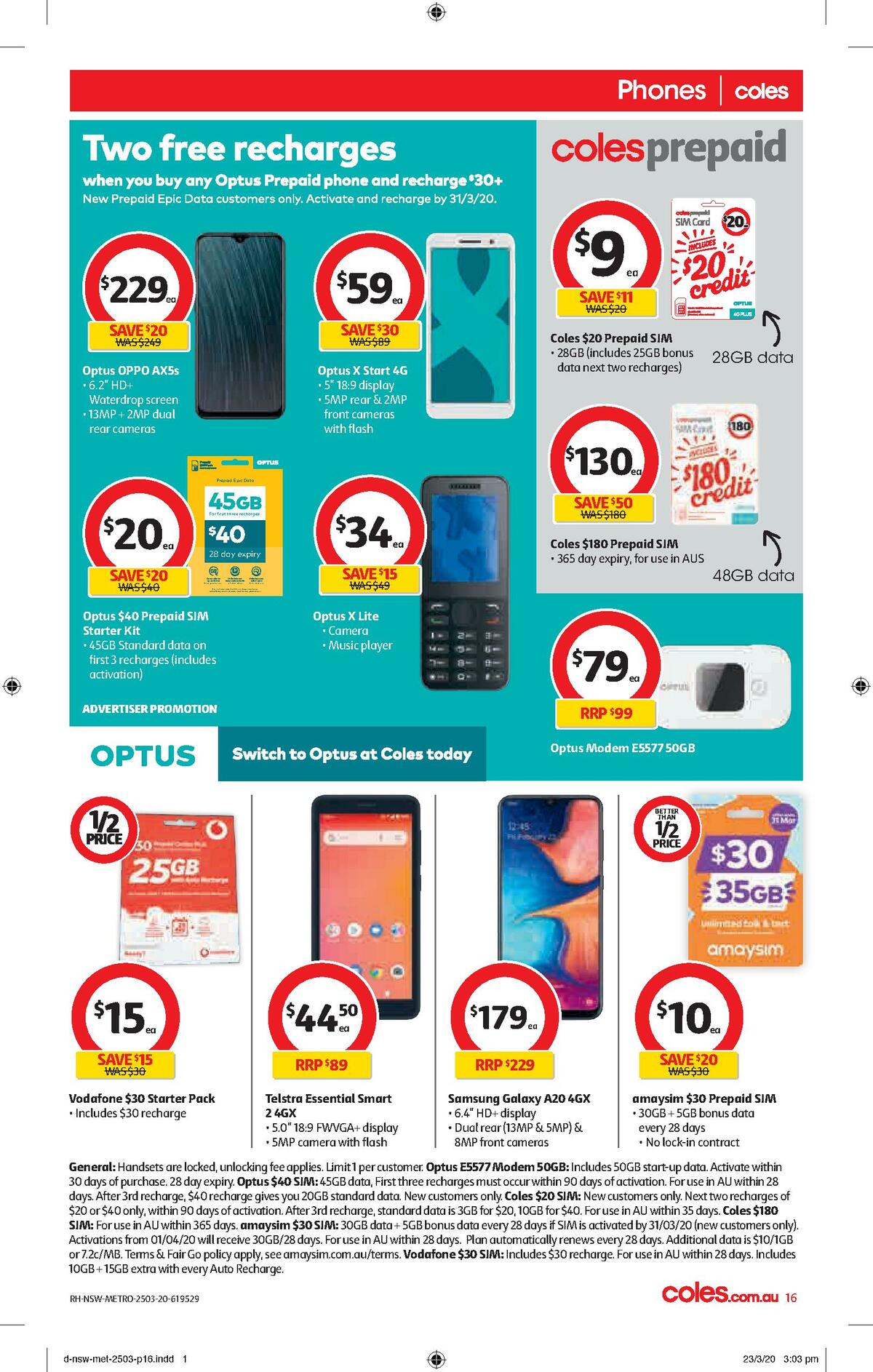 Coles Catalogues from 25 March