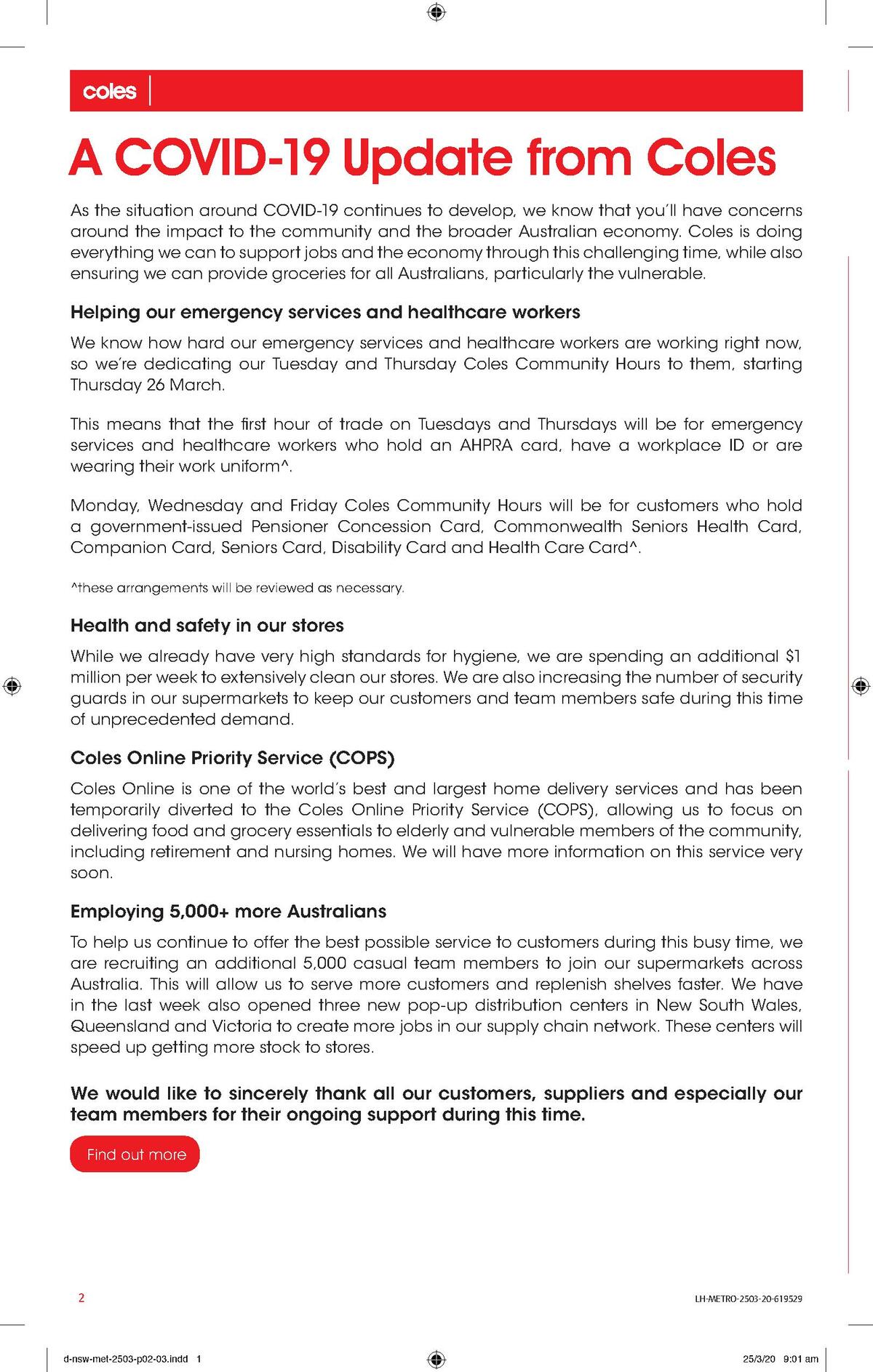 Coles Catalogues from 25 March