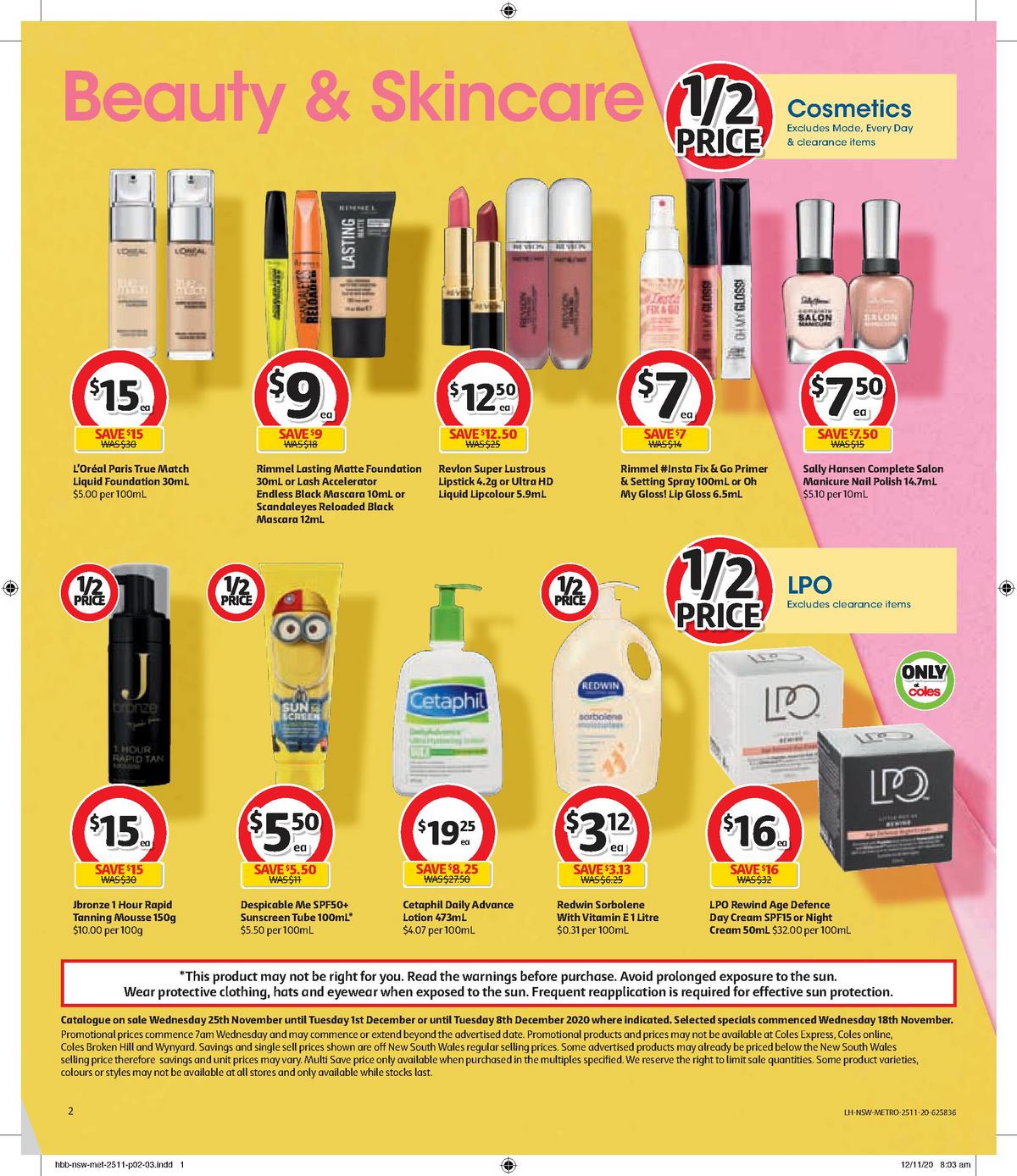 Coles Health & Beauty Catalogues from 25 November