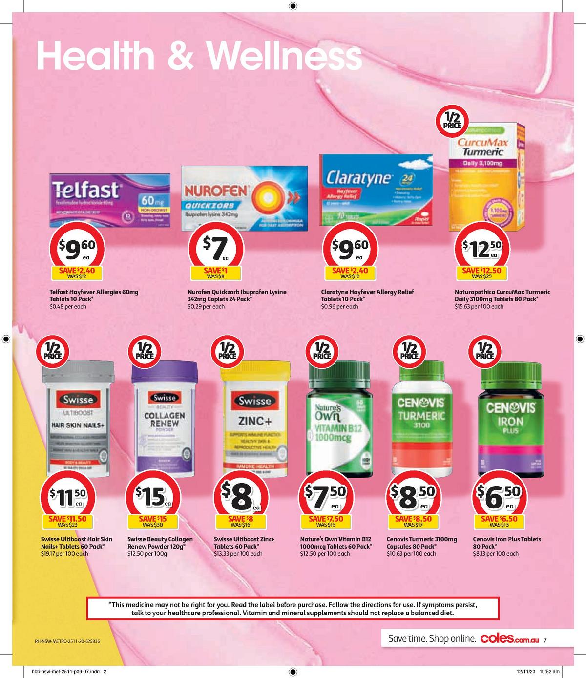 Coles Health & Beauty Catalogues from 25 November