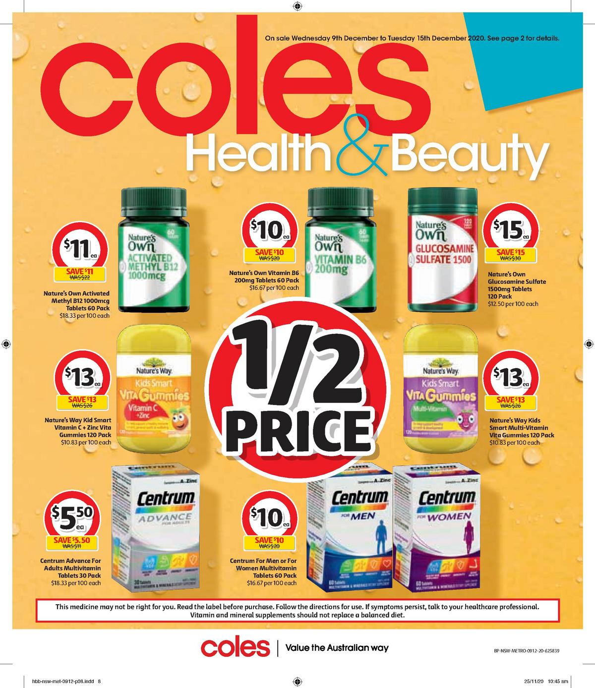 Coles Health & Beauty Catalogues from 9 December