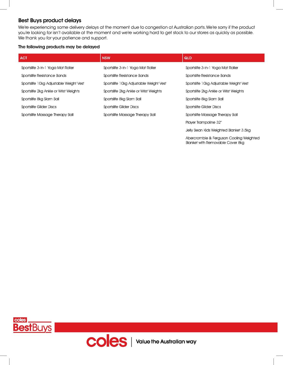 Coles Best Buys Catalogues from 8 January