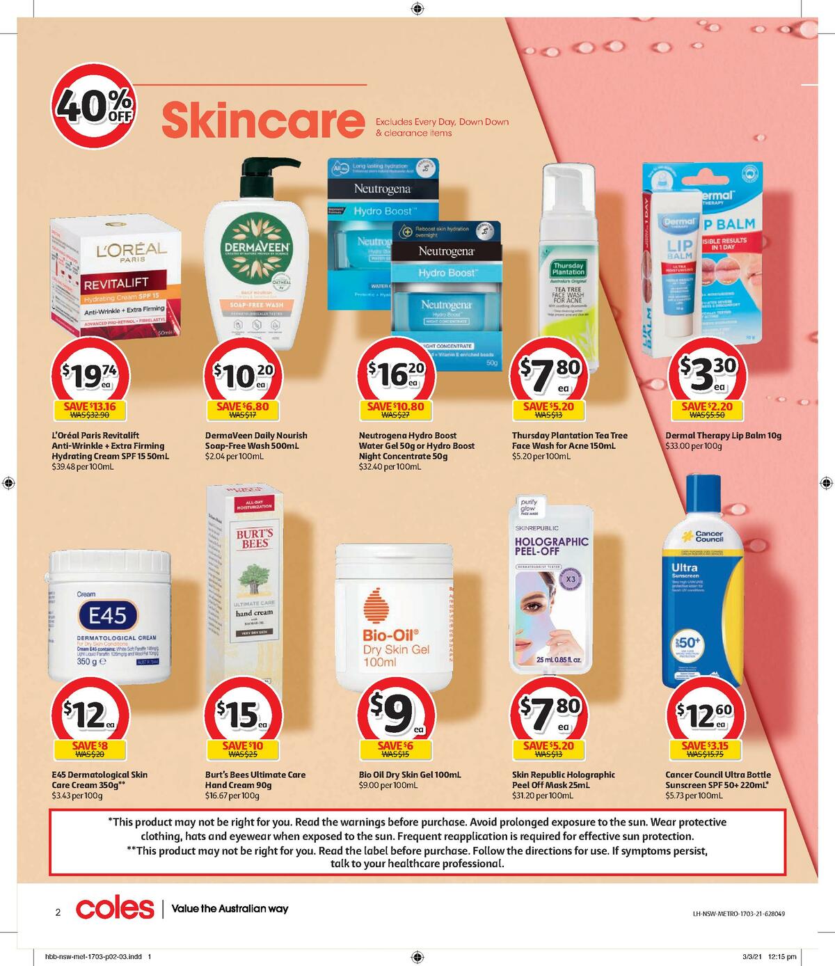 Coles Health & Beauty Catalogues from 17 March