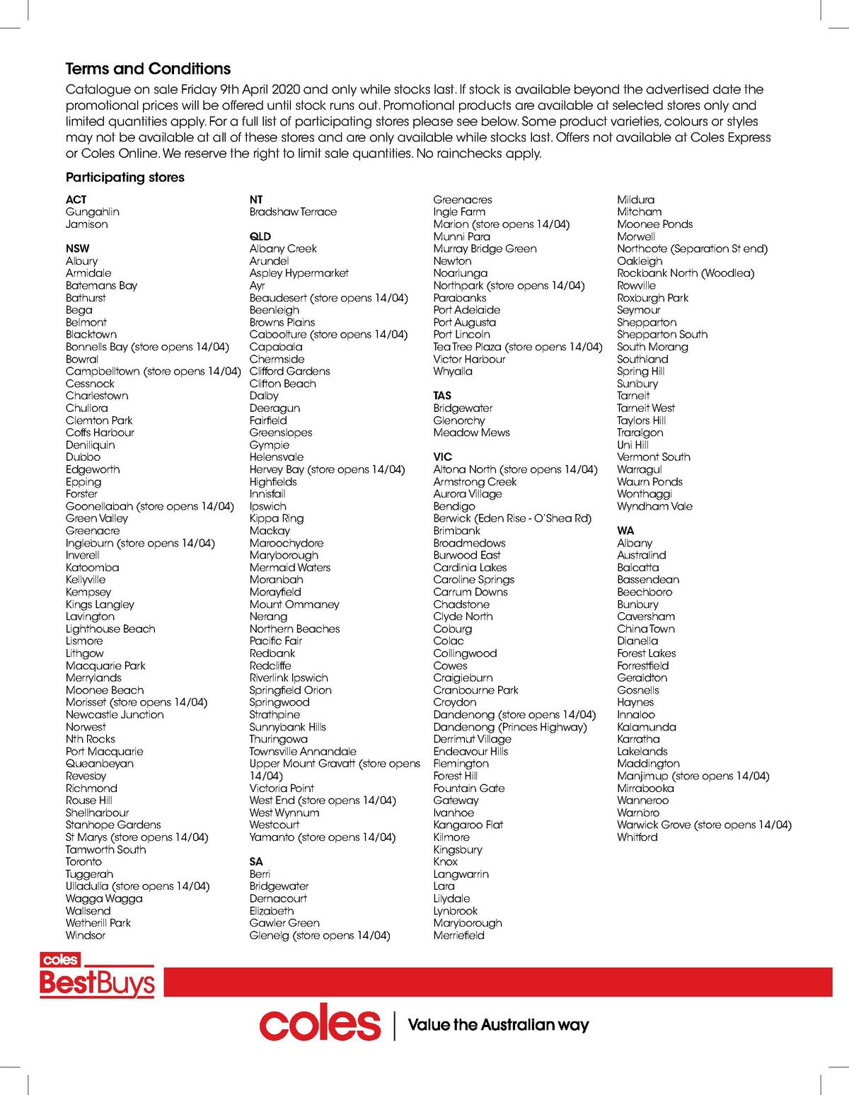 Coles Best Buys Catalogues from 9 April