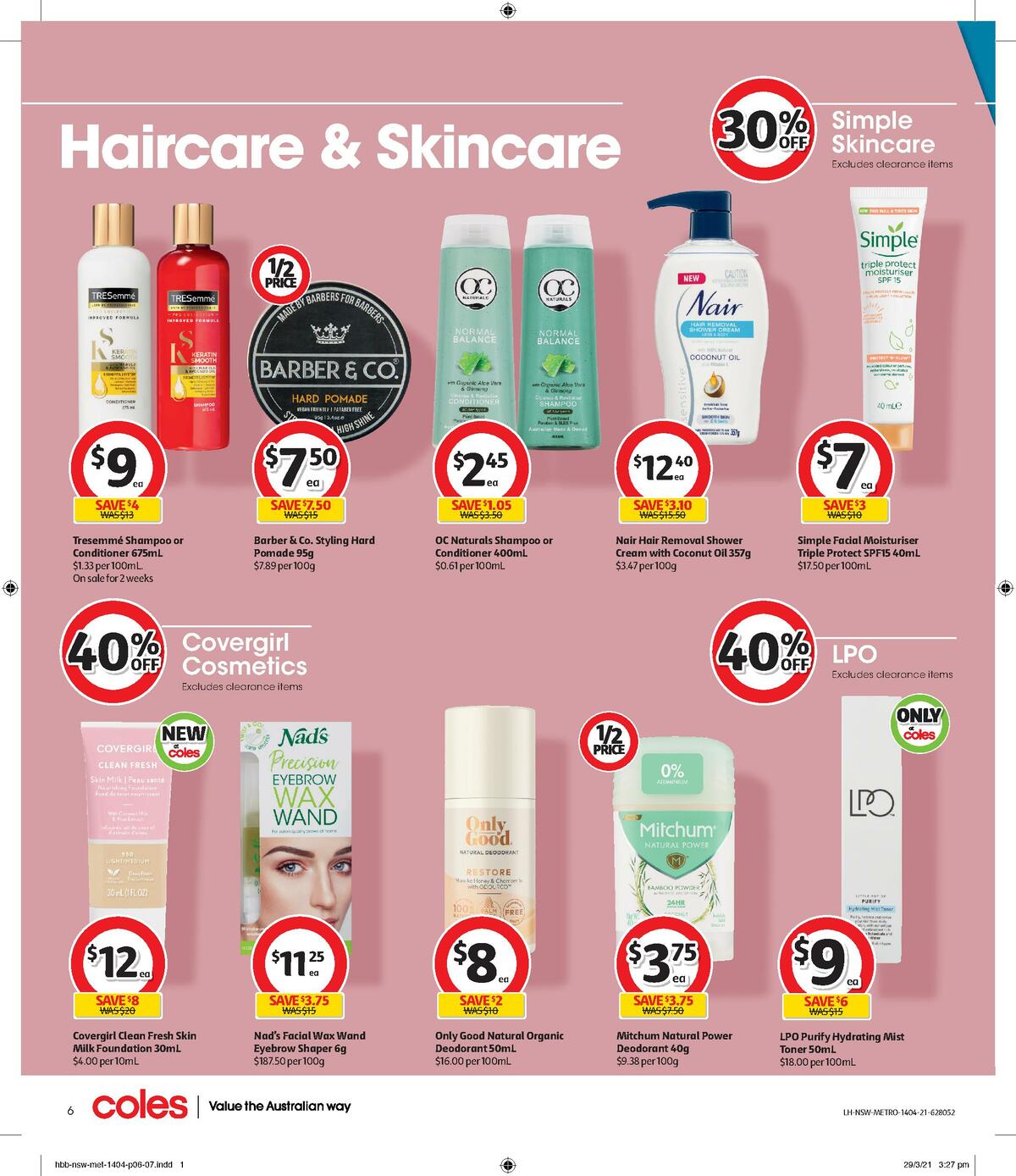 Coles Health & Beauty Catalogues from 14 April