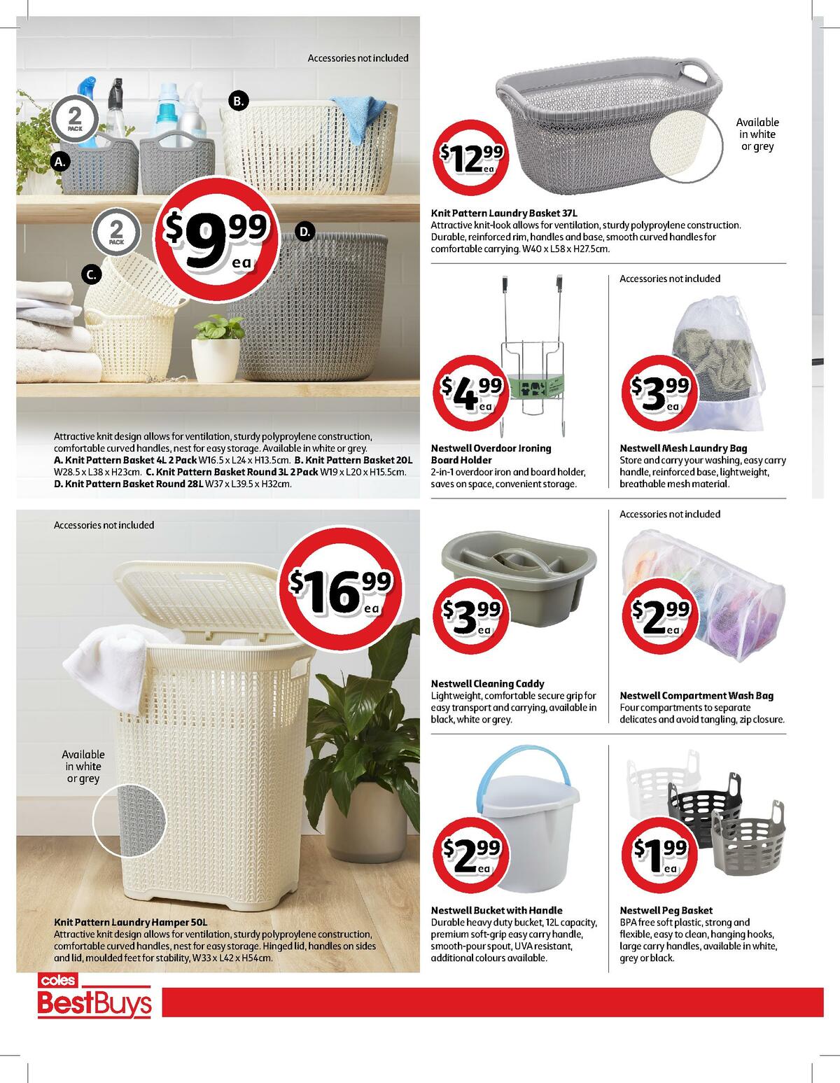 Coles Best Buys - Laundry & Storage sneak peek Catalogues from 18 June