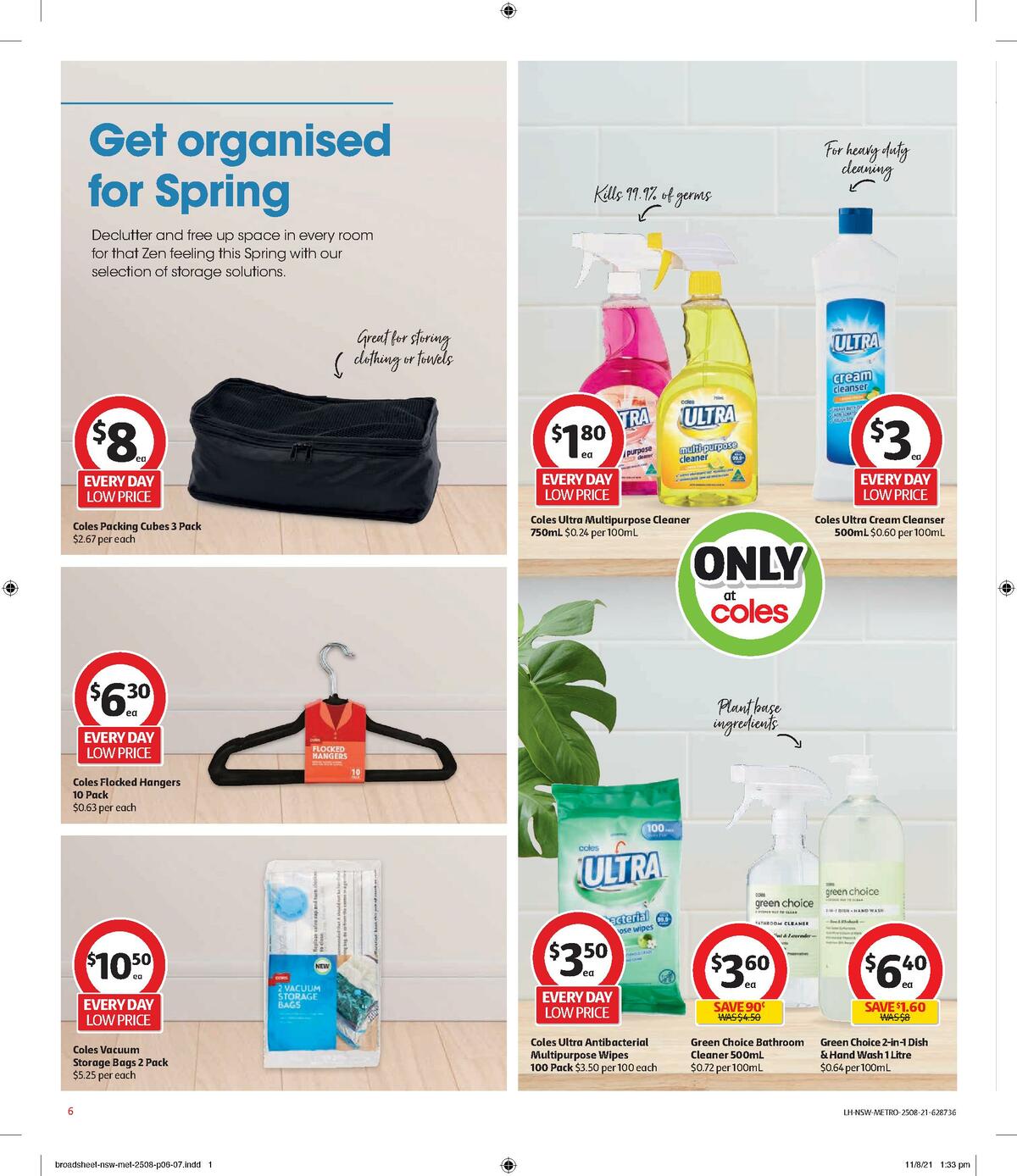 Coles Spring Cleaning Essentials Catalogues from 25 August
