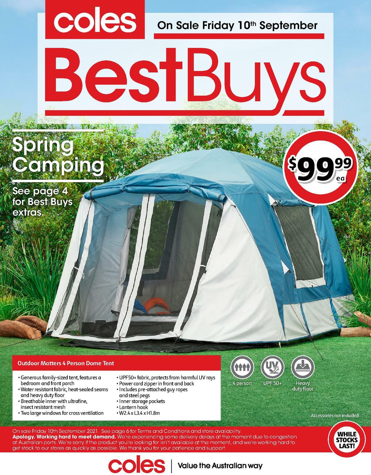 Coles Best Buys - Spring Camping sneak peek Catalogues from 10 September