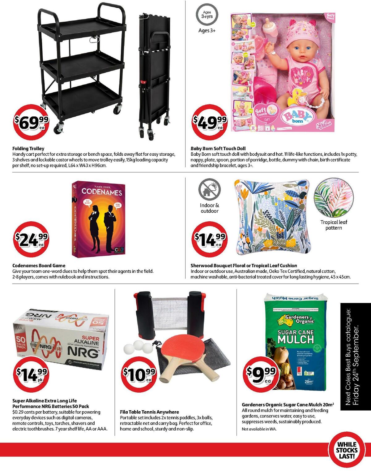 Coles Best Buys - Spring Camping sneak peek Catalogues from 10 September