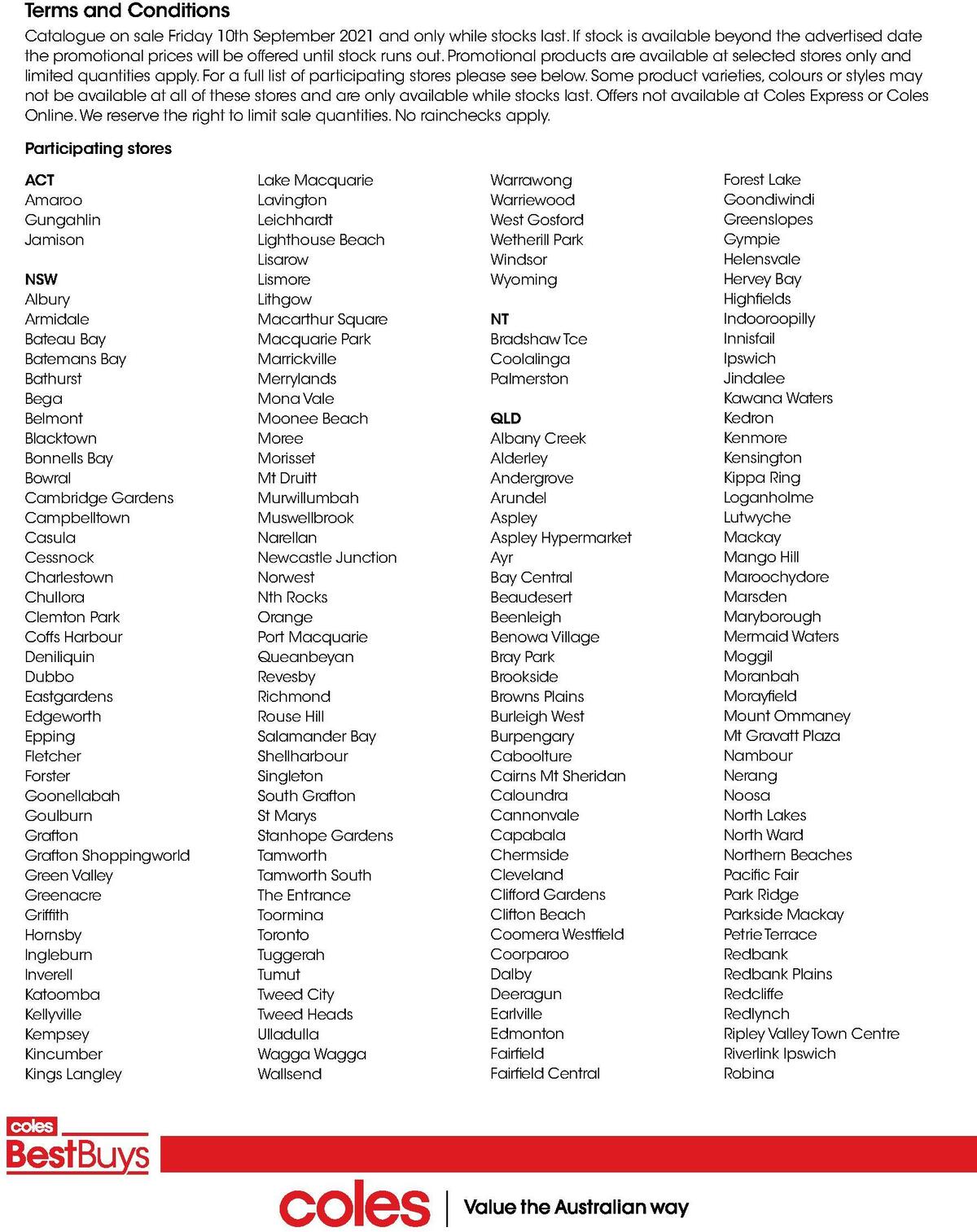 Coles Best Buys - Spring Camping sneak peek Catalogues from 10 September