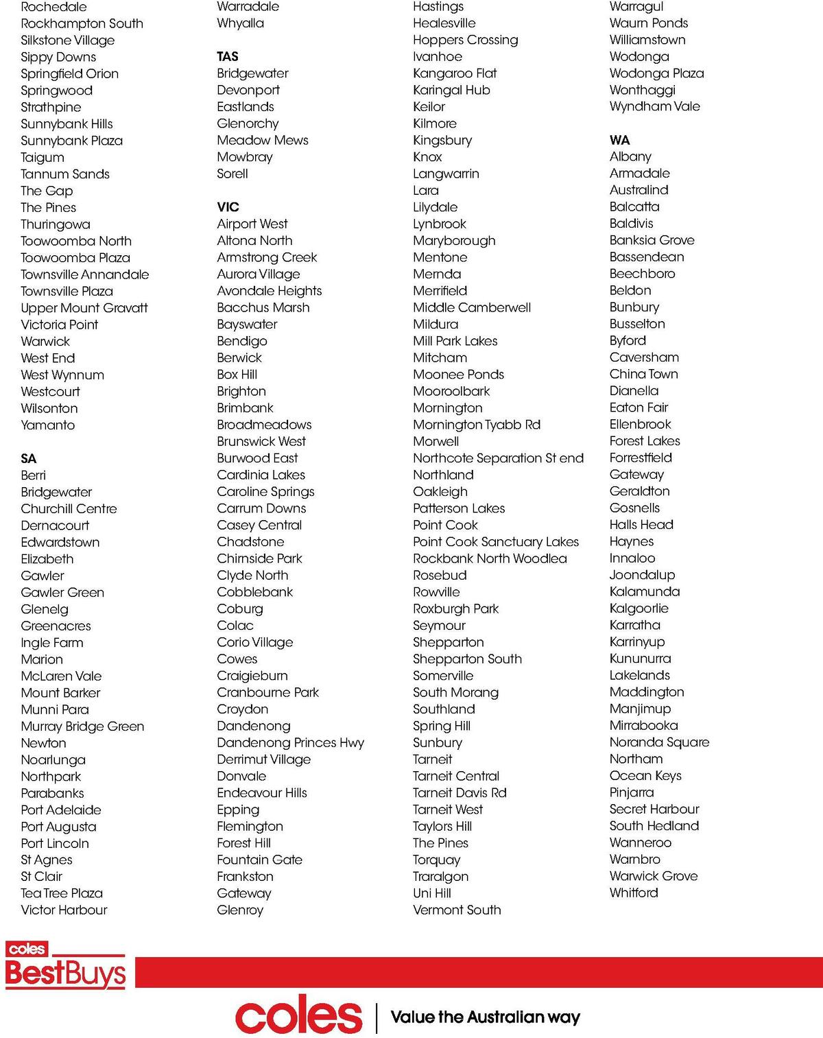 Coles Best Buys - Spring Camping sneak peek Catalogues from 10 September