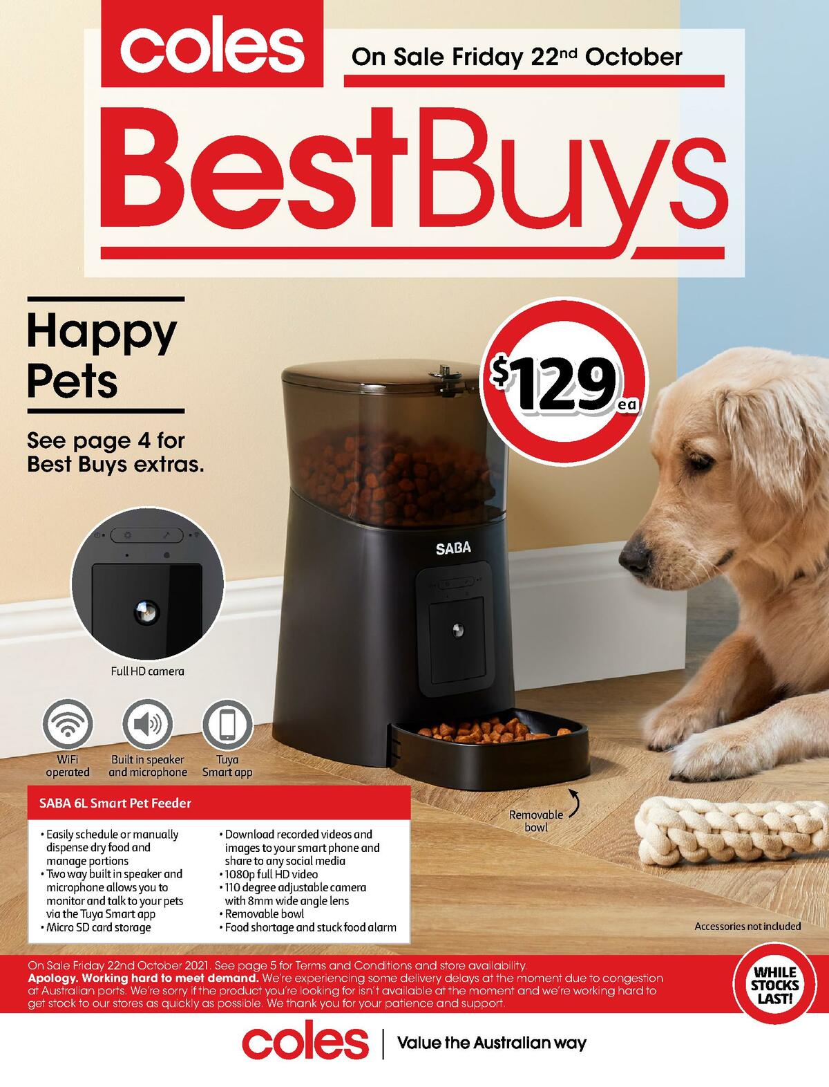 Coles Coles Best Buys - Happy Pets Catalogues from 22 October