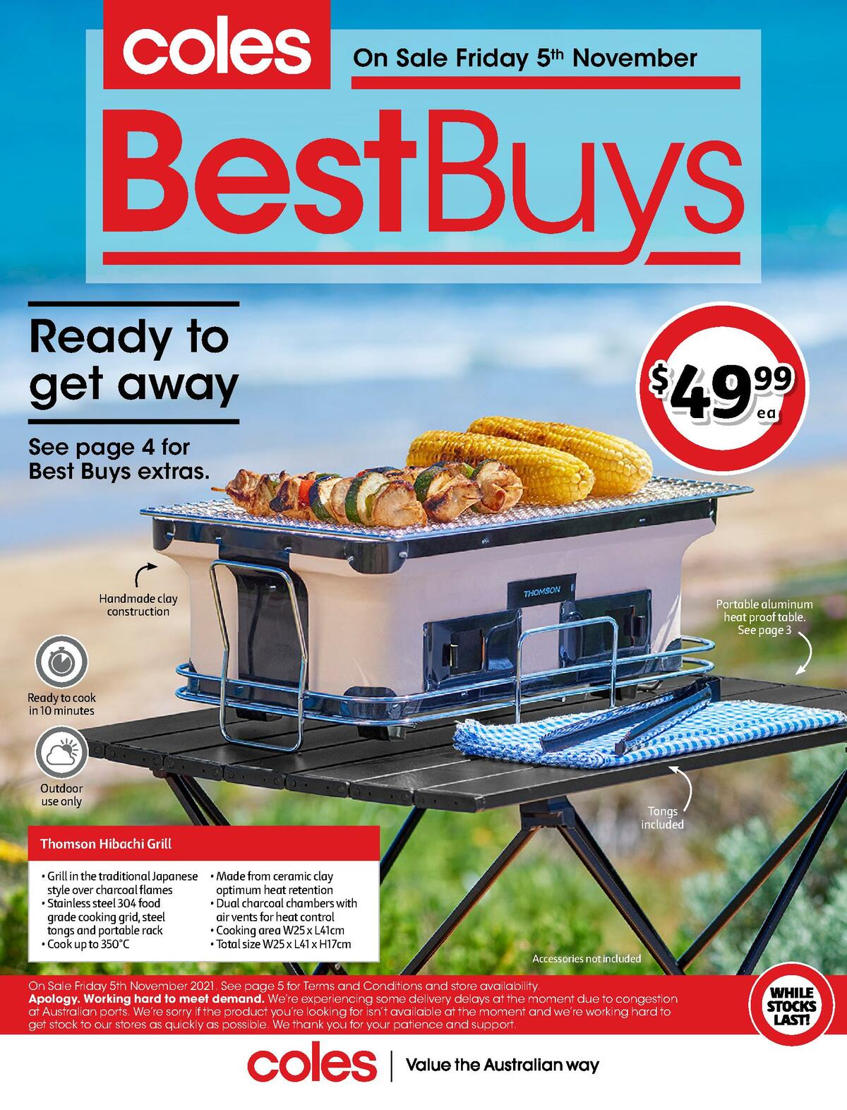 Coles Best Buys - Ready to get away Catalogues from 5 November