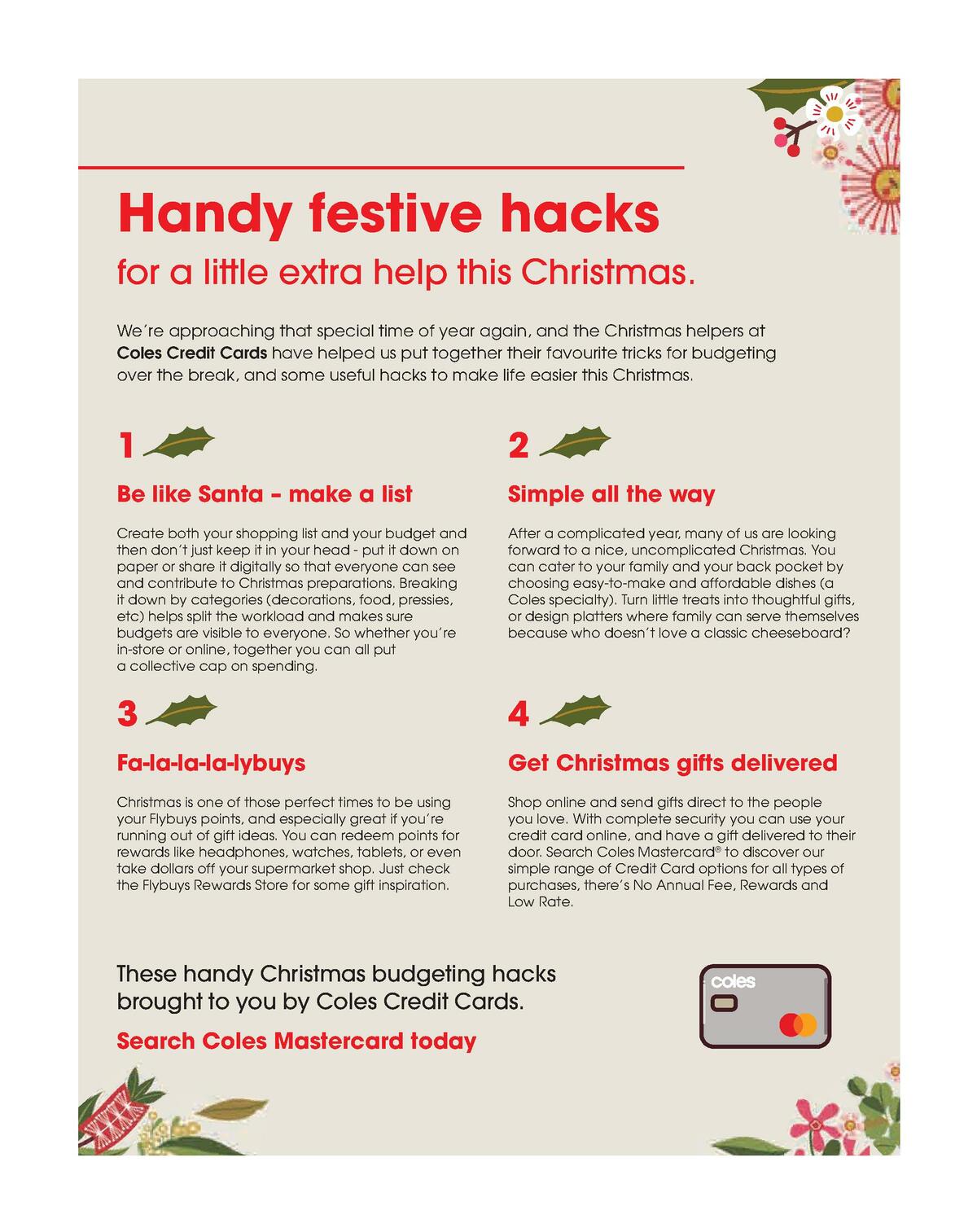 Coles Magazine December Catalogues from 1 December