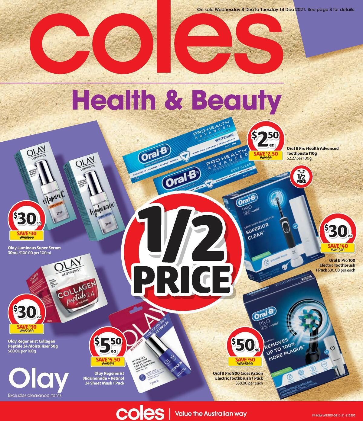 Coles Health & Beauty Catalogues from 8 December