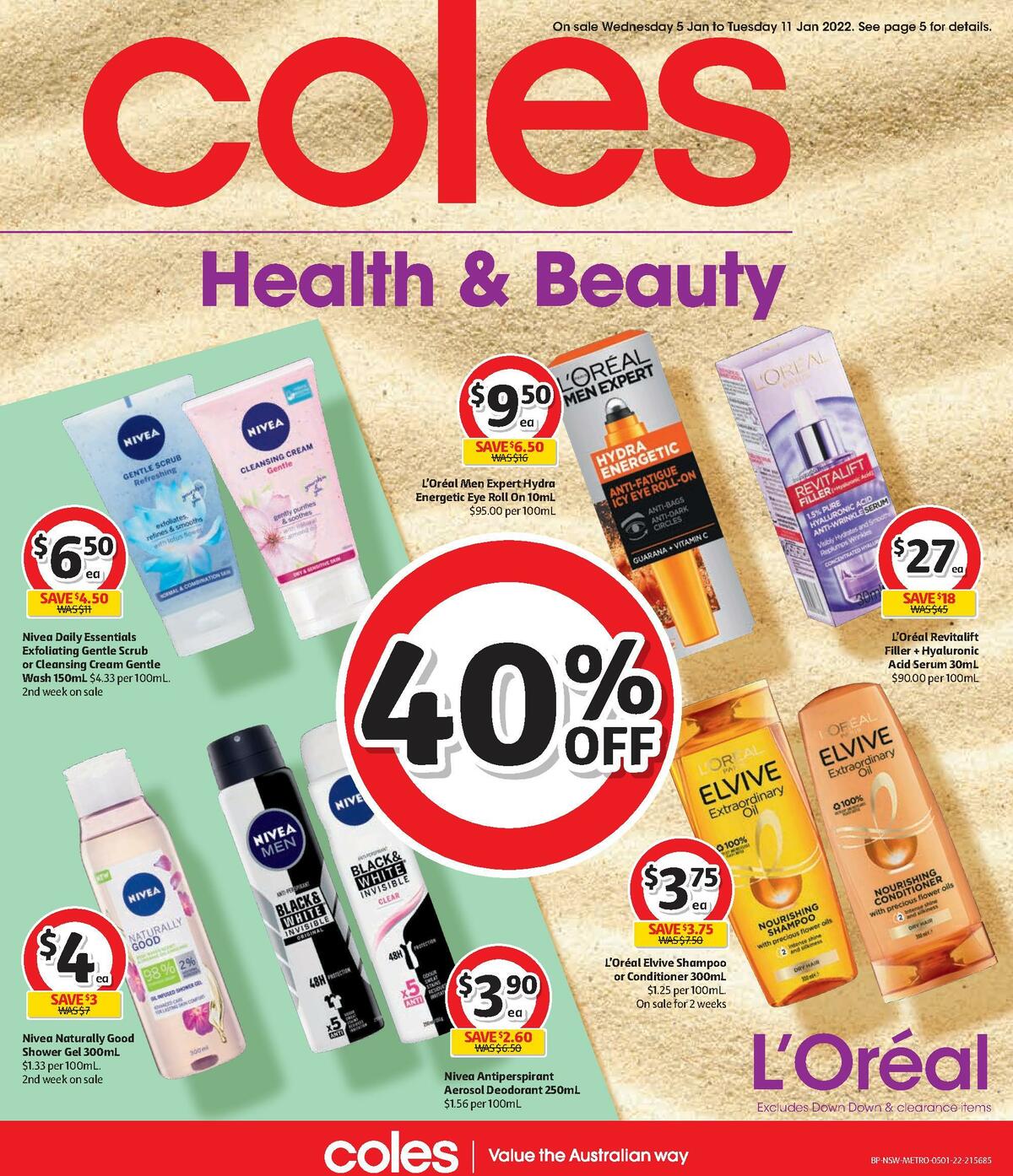 Coles Health & Beauty Catalogues from 5 January