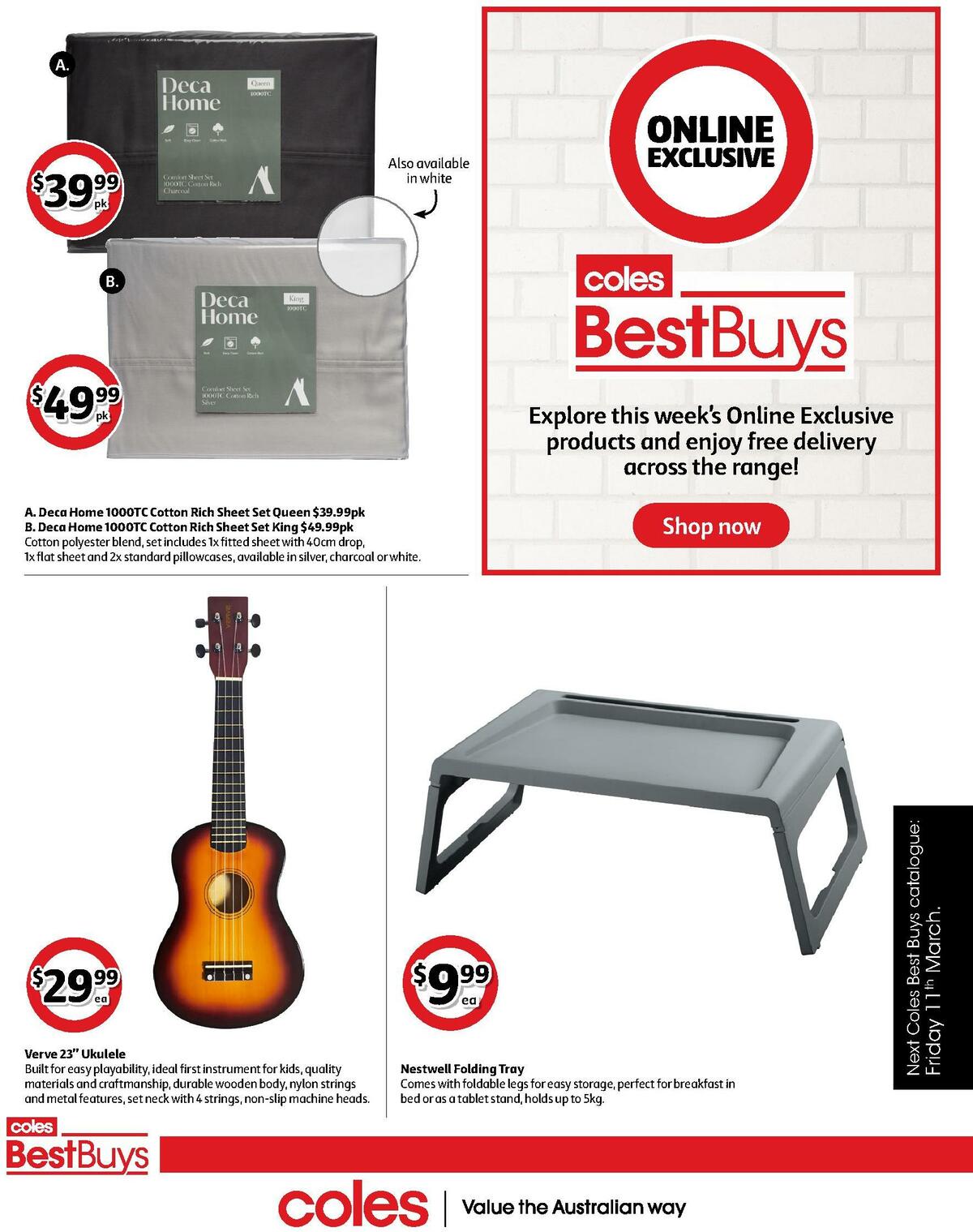 Coles Best Buys - Laundry & Bathroom Catalogues from 4 March