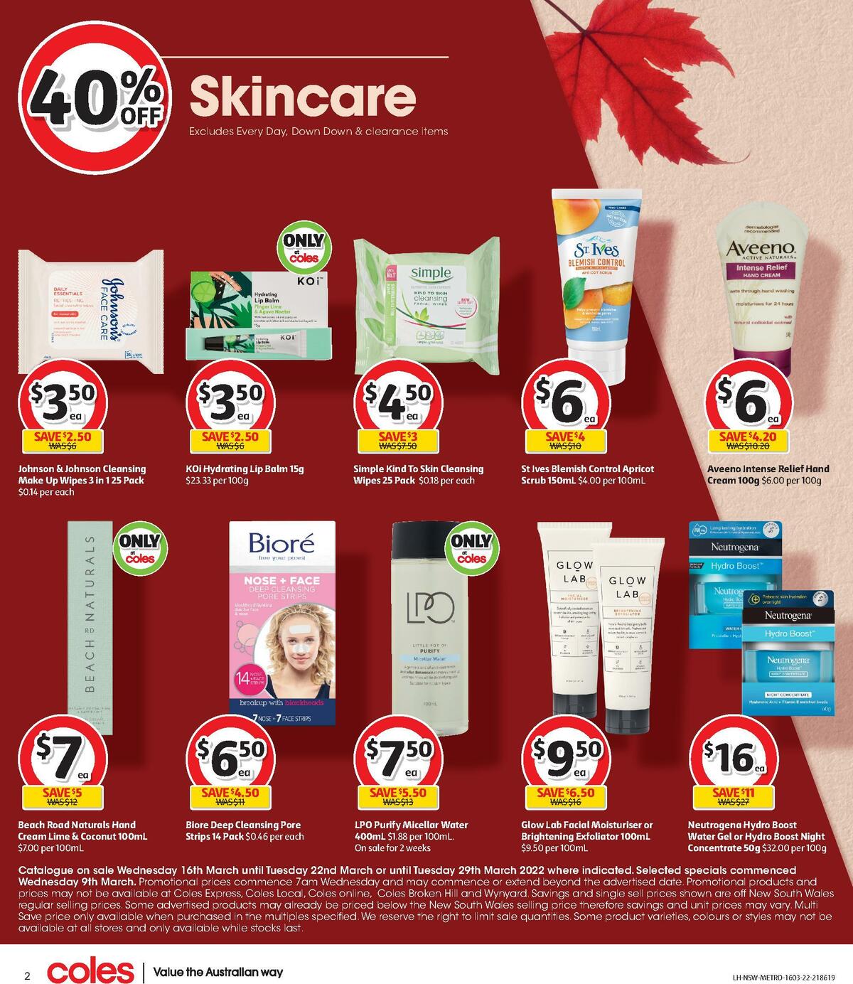 Coles Health & Beauty Catalogues from 16 March