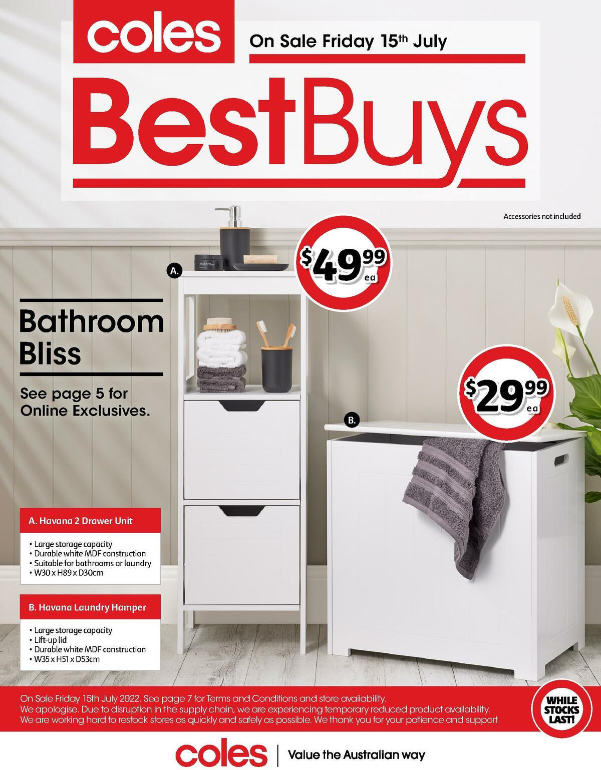 Coles Best Buys - Bathroom Bliss Catalogues from 15 July