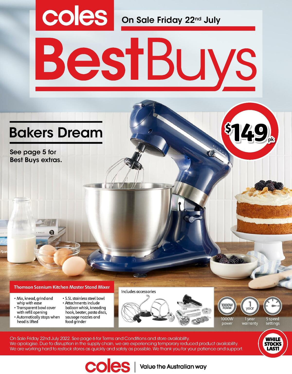 Coles Best Buys - Bakers Dream Catalogues from 22 July