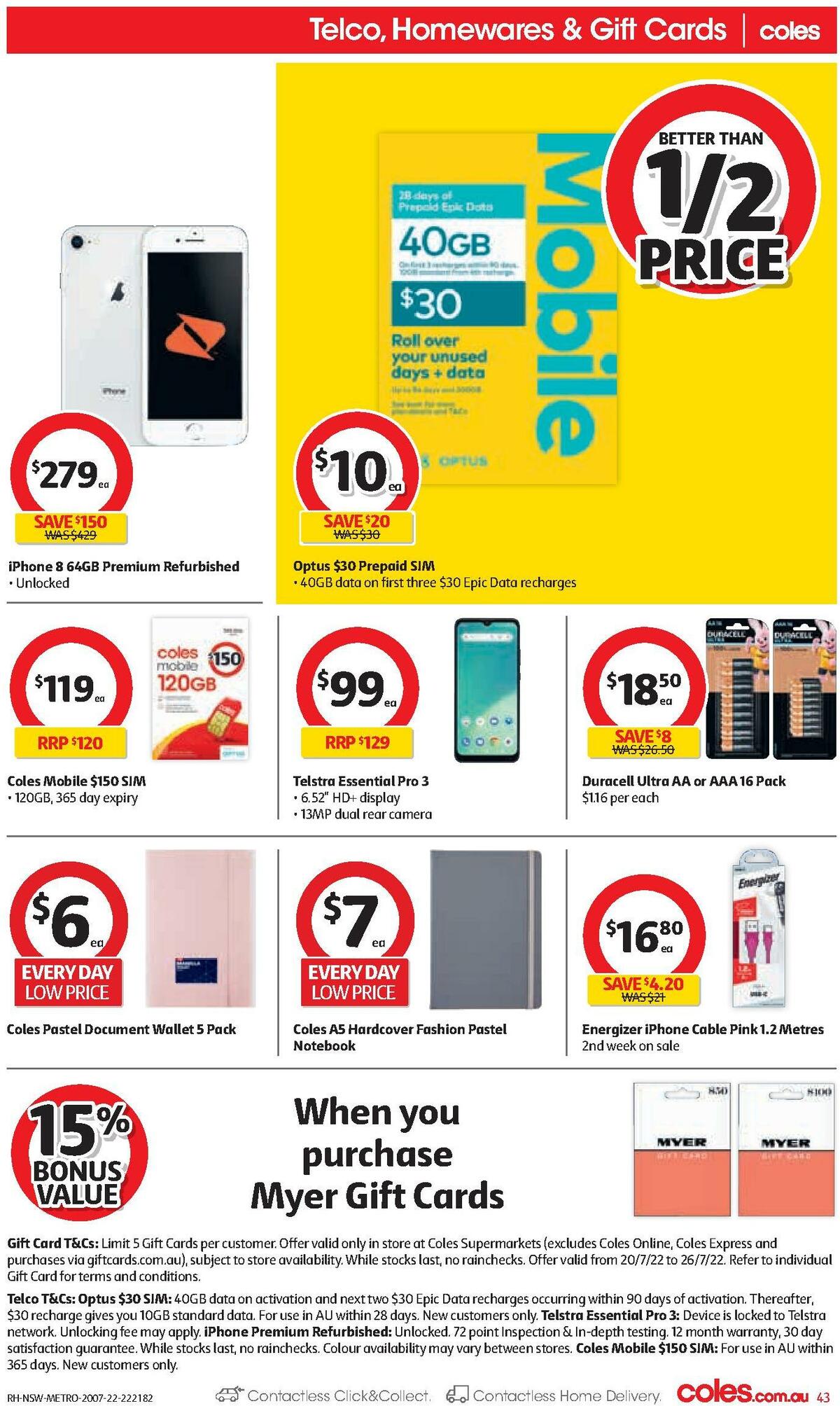 Coles Catalogues from 20 July