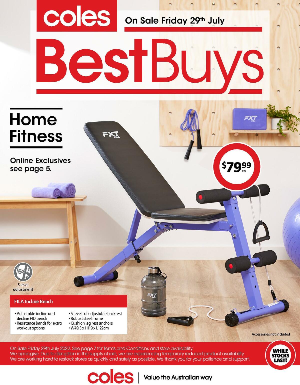 Coles Best Buys - Home Fitness Catalogues from 29 July