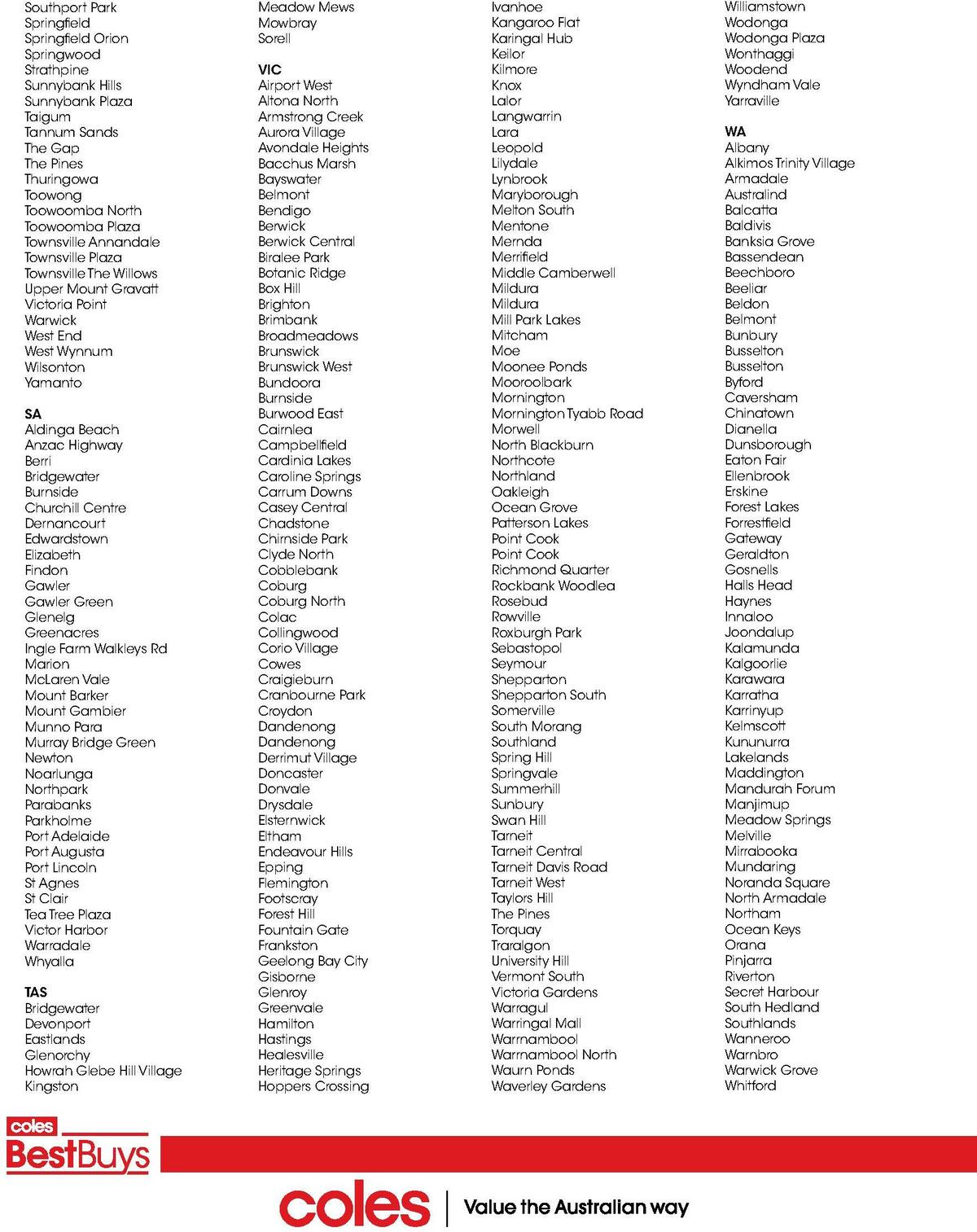 Coles Best Buys - Home Fitness Catalogues from 29 July