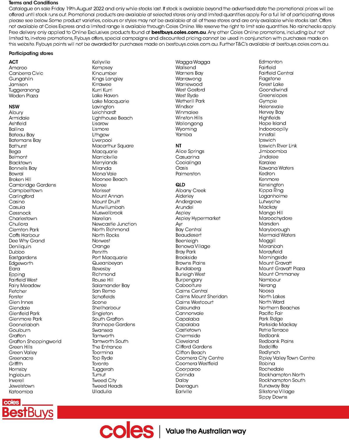 Coles Best Buys - Perfect for Father's Day Catalogues from 19 August