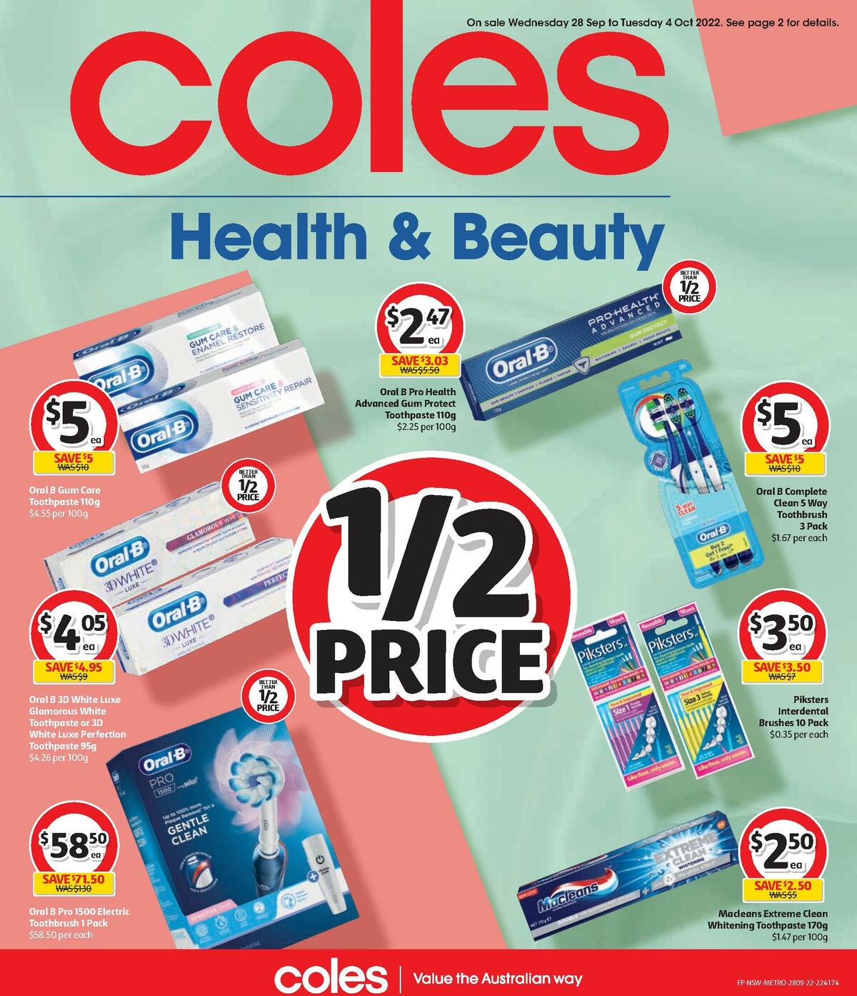 Coles Health & Beauty Catalogues from 28 September