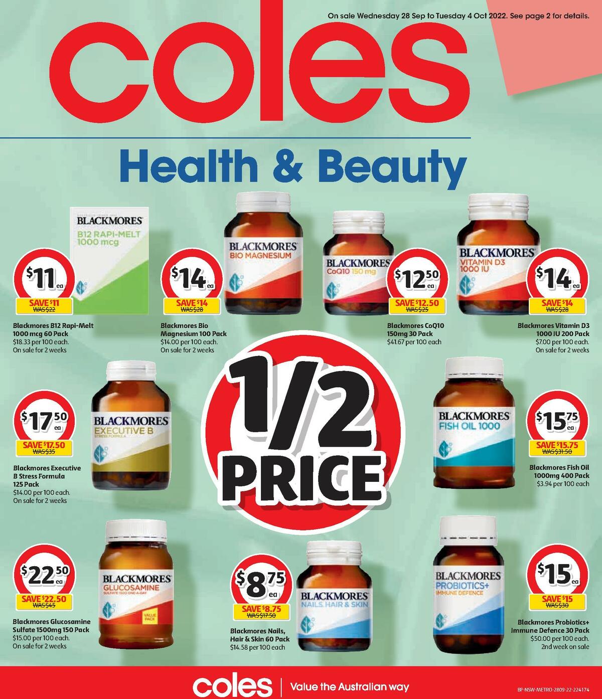 Coles Health & Beauty Catalogues from 28 September