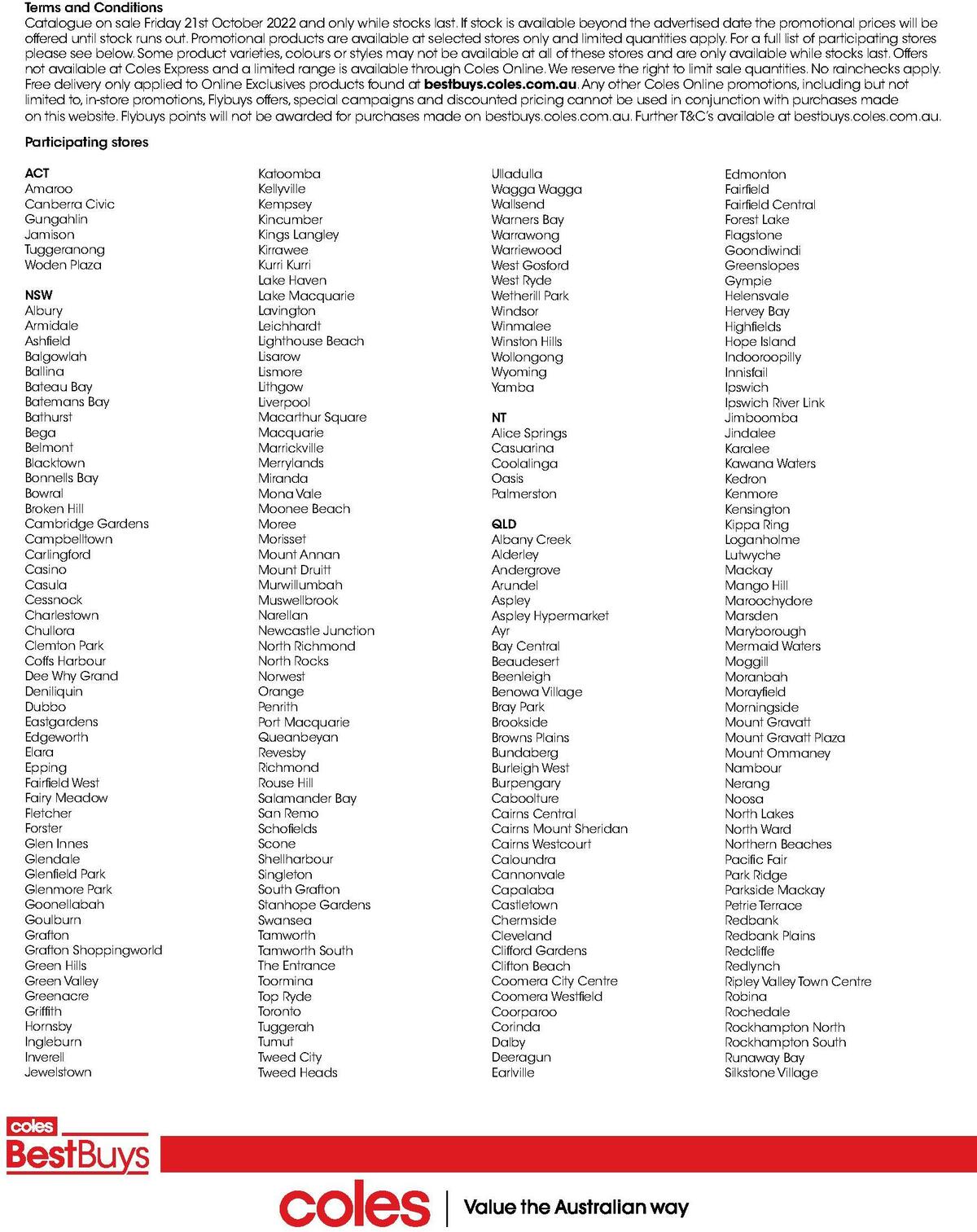 Coles Best Buys - Holiday Essentials Catalogues from 21 October